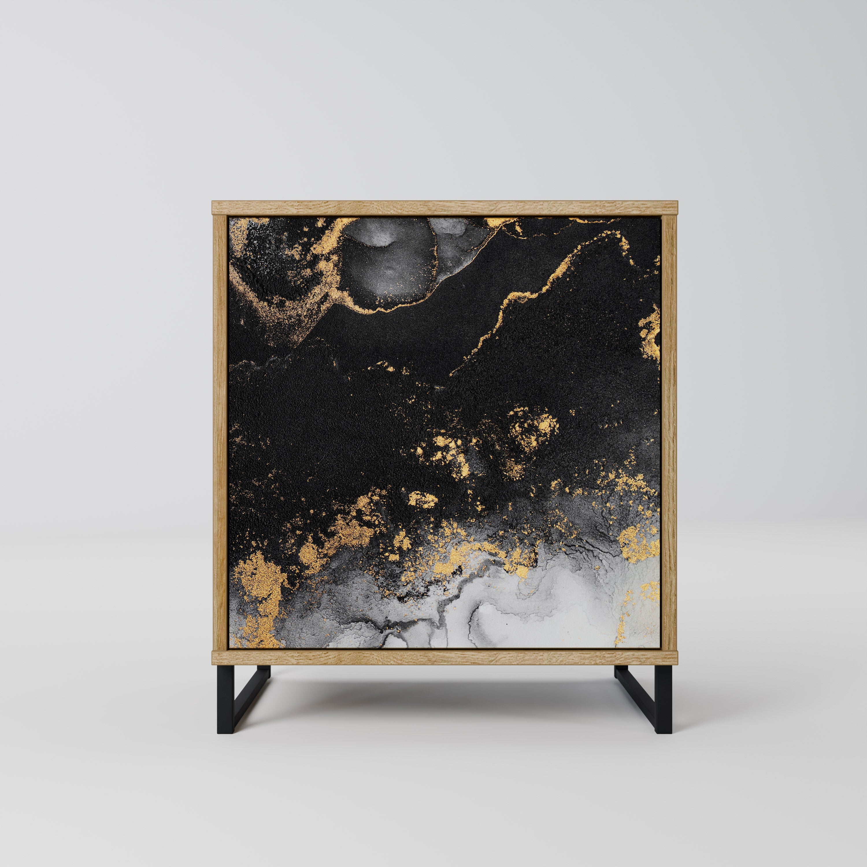 MARBLE OF TOMMORROW Sideboard mit 1 Tür in Eiche-Optik