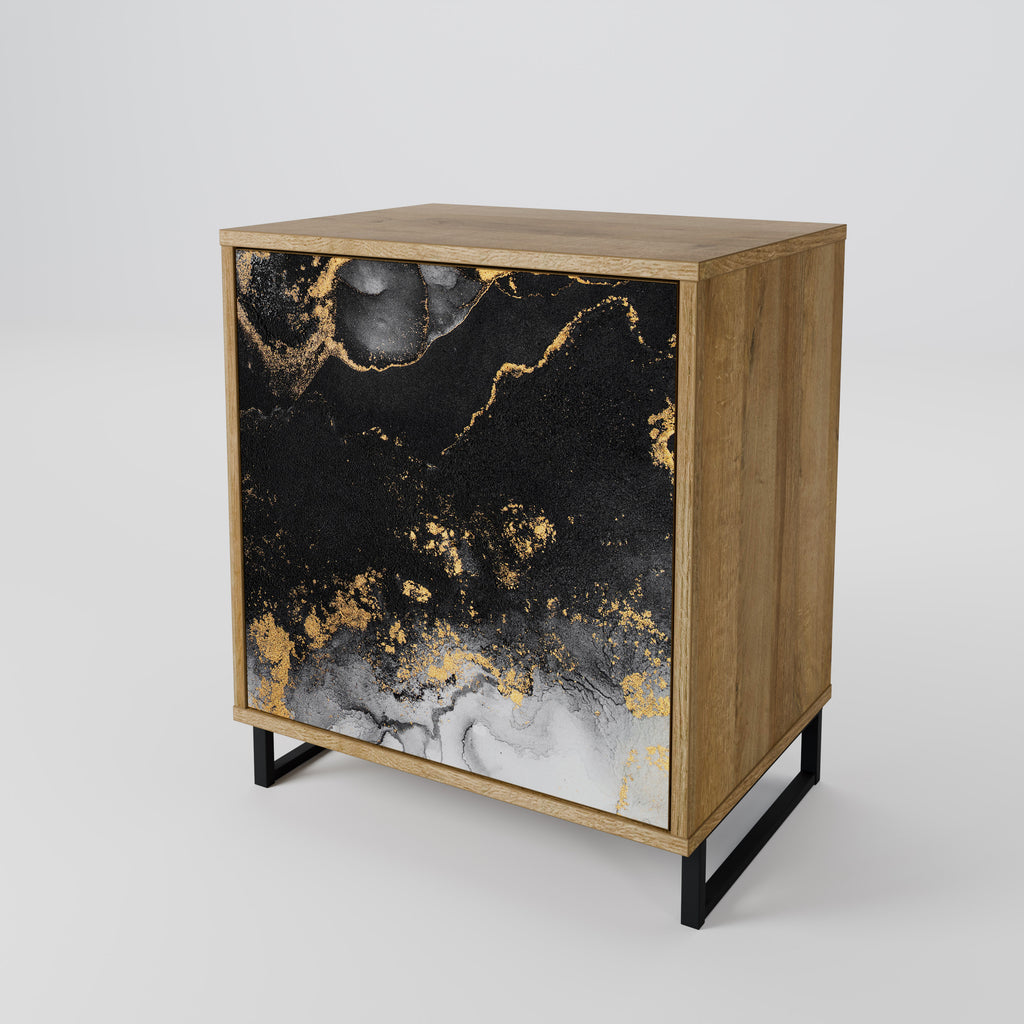 MARBLE OF TOMMORROW Sideboard mit 1 Tür in Eiche-Optik