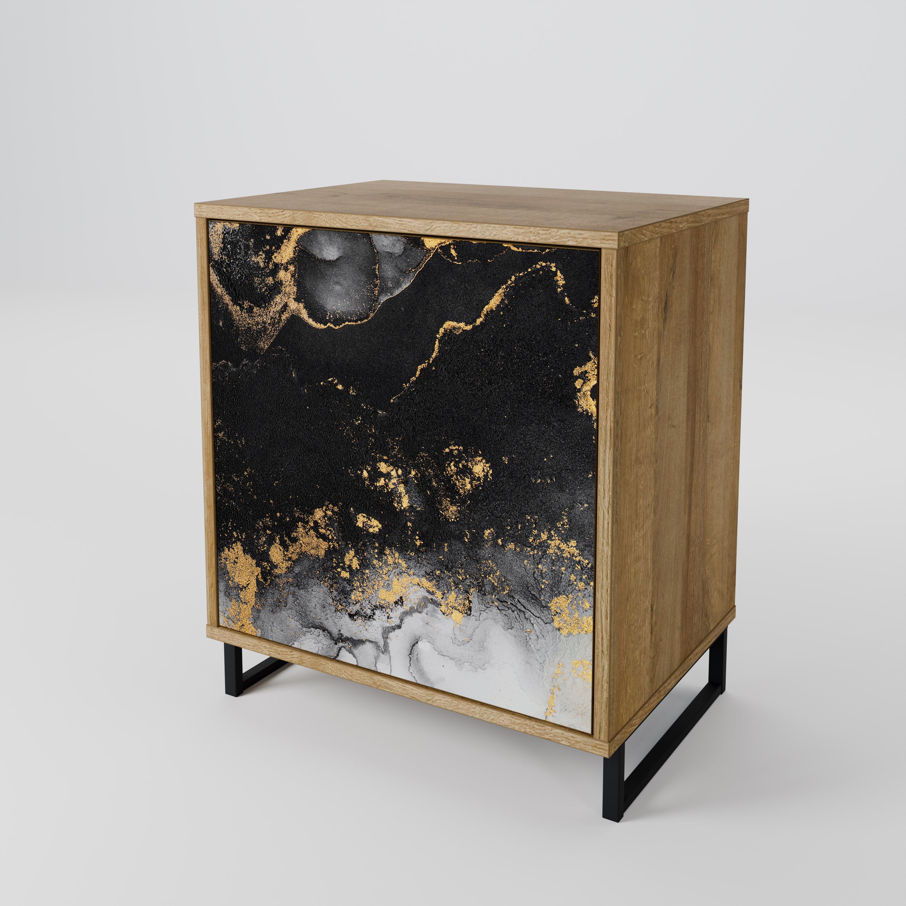 MARBLE OF TOMMORROW Sideboard mit 1 Tür in Eiche-Optik