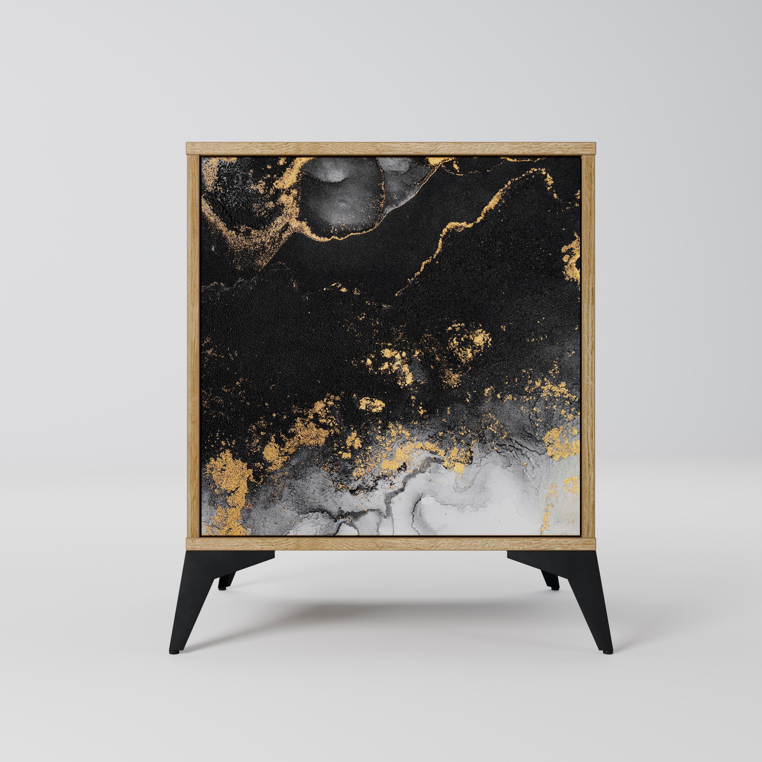 MARBLE OF TOMMORROW Sideboard mit 1 Tür in Eiche-Optik