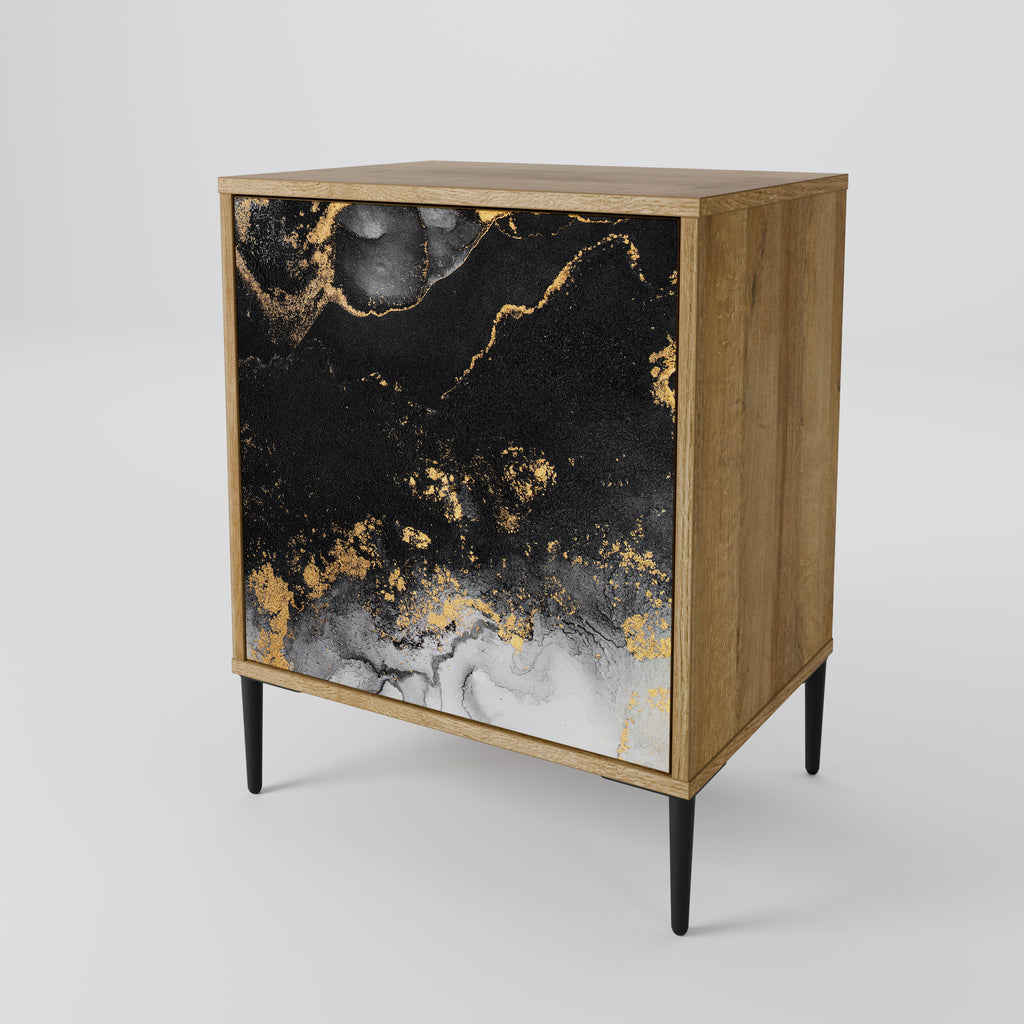 MARBLE OF TOMMORROW Sideboard mit 1 Tür in Eiche-Optik