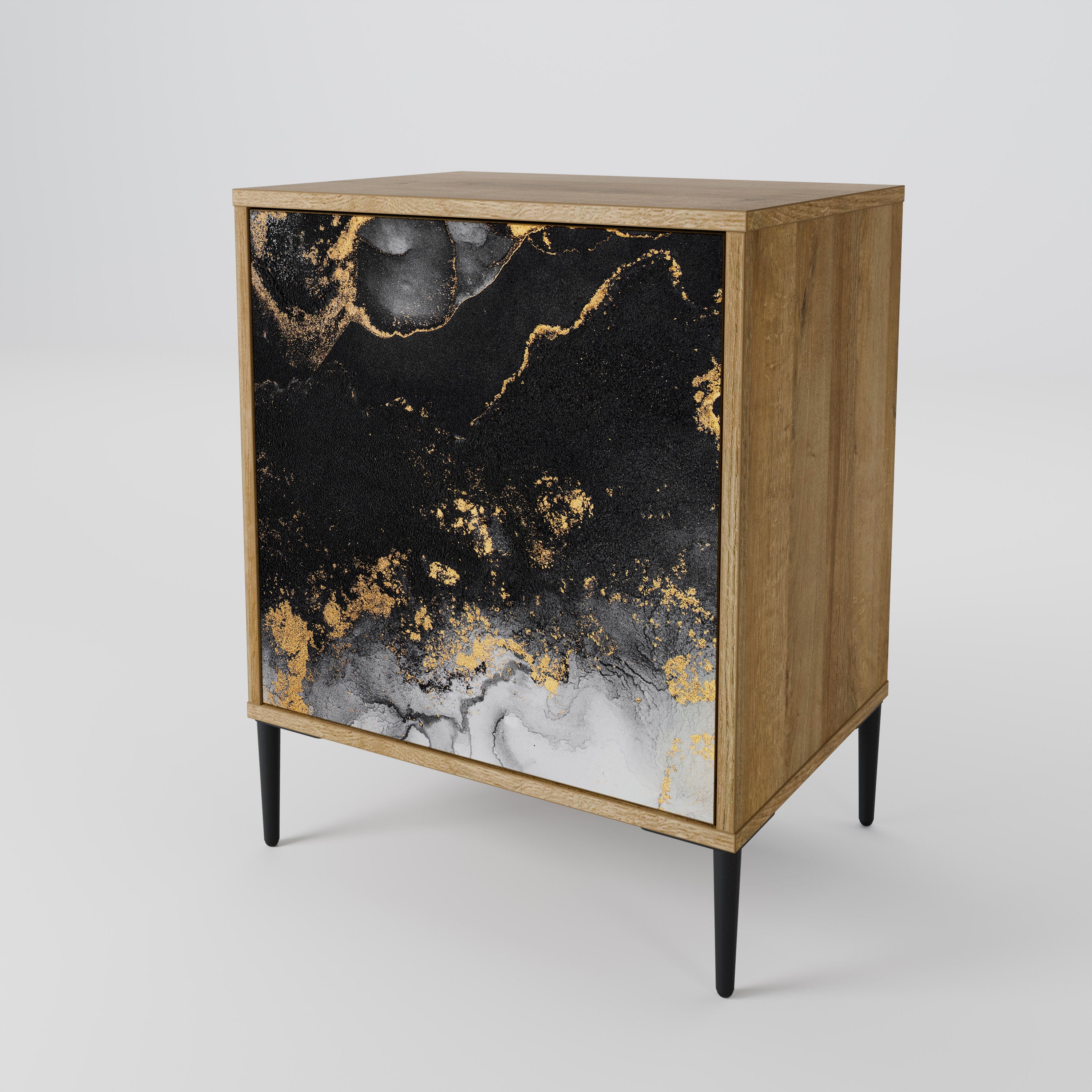 MARBLE OF TOMMORROW Sideboard mit 1 Tür in Eiche-Optik