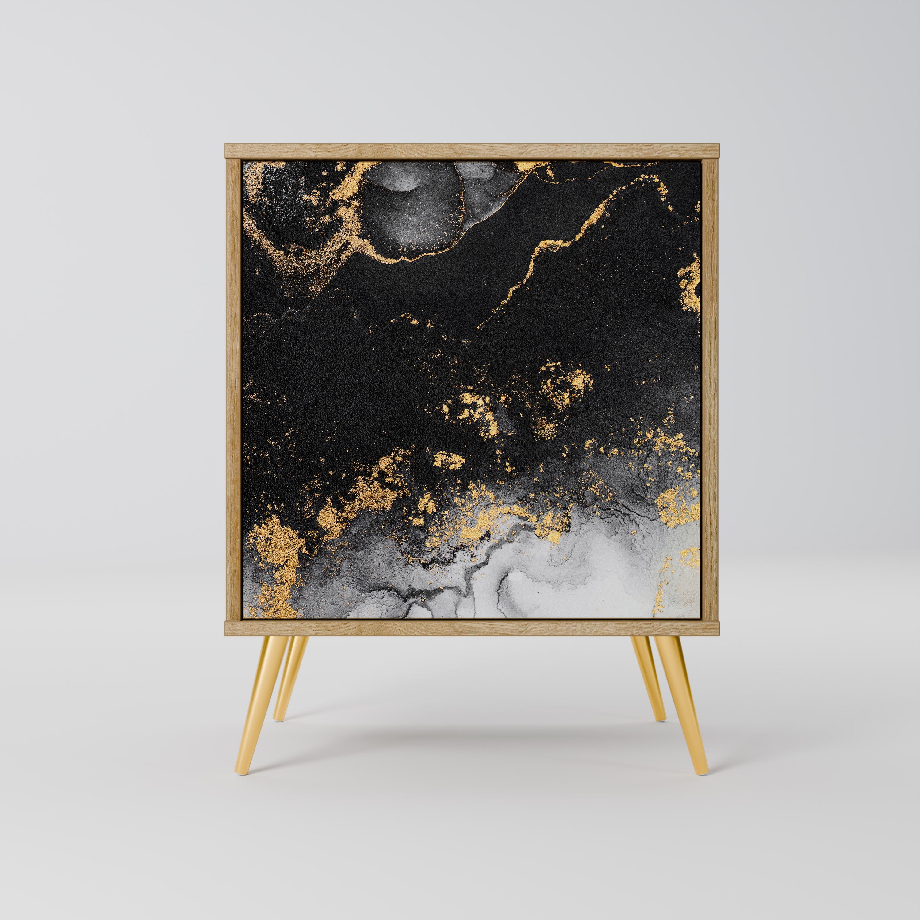 MARBLE OF TOMMORROW Sideboard mit 1 Tür in Eiche-Optik