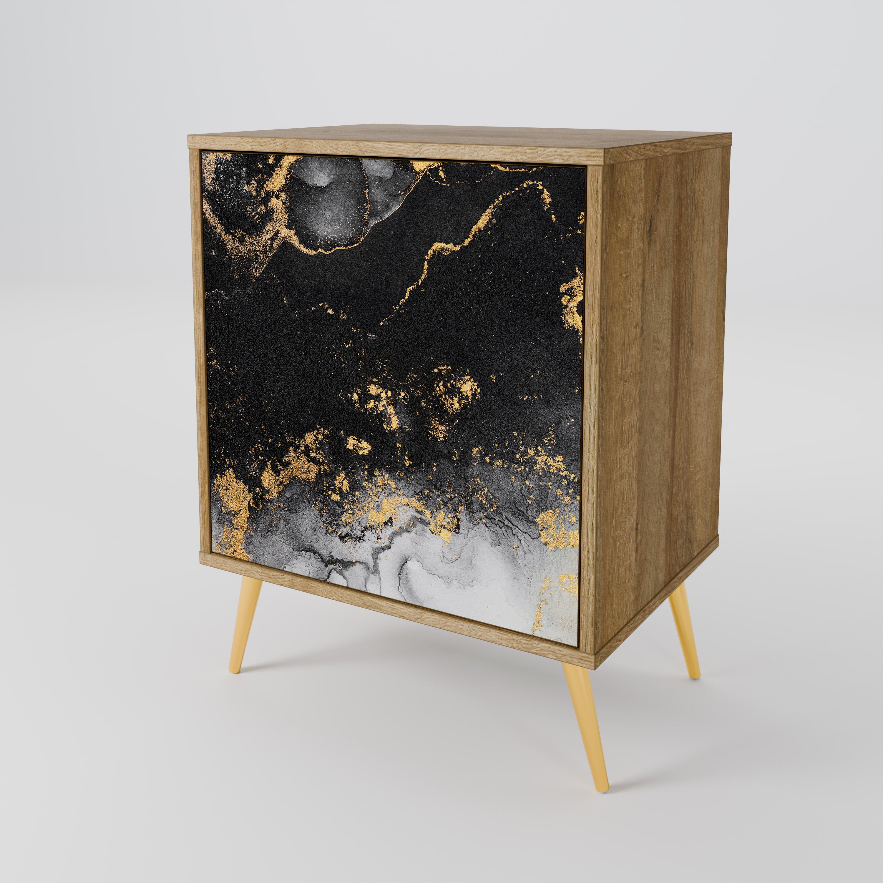 MARBLE OF TOMMORROW Sideboard mit 1 Tür in Eiche-Optik