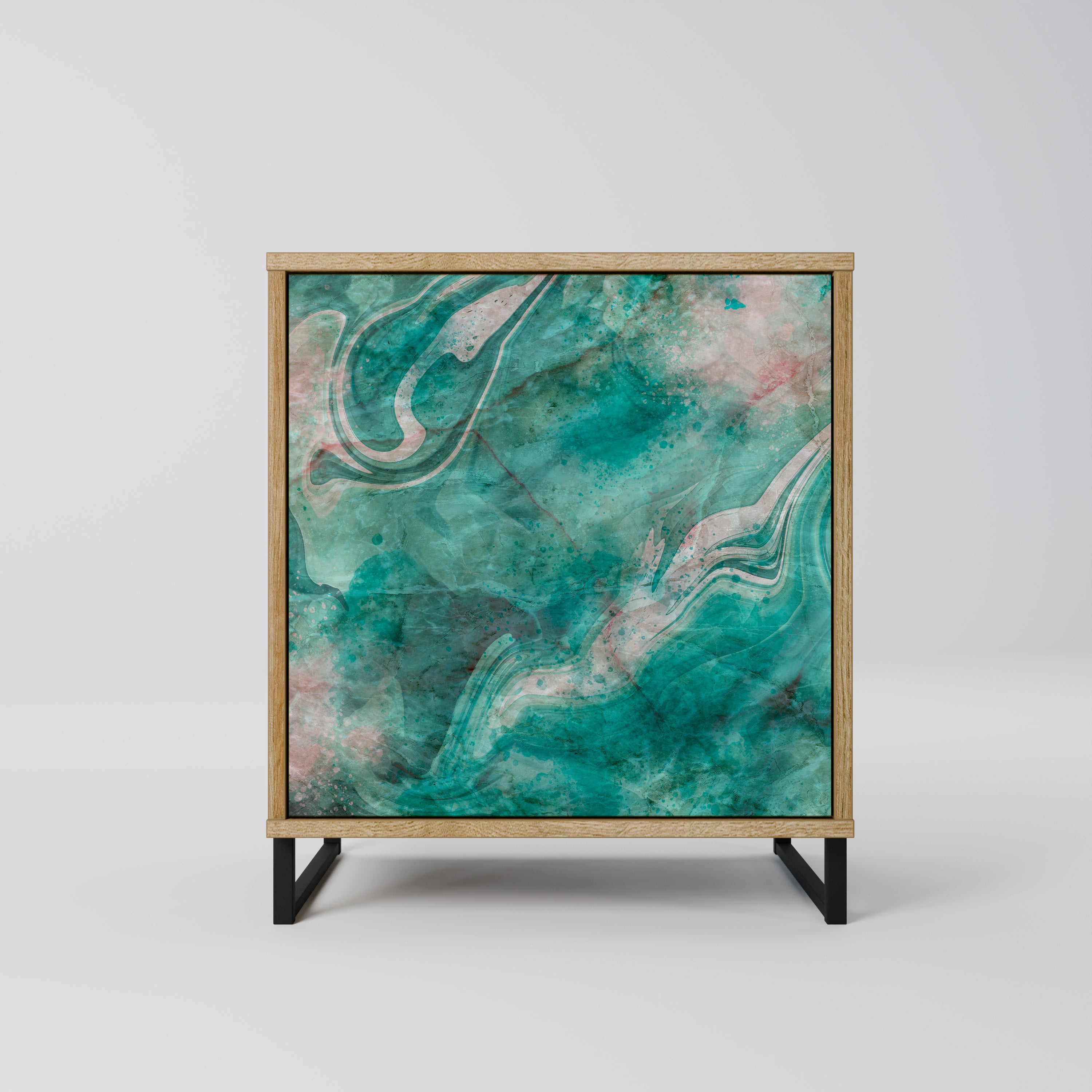 ABSTRACT ALCHEMY Sideboard mit 1 Tür in Eiche-Optik