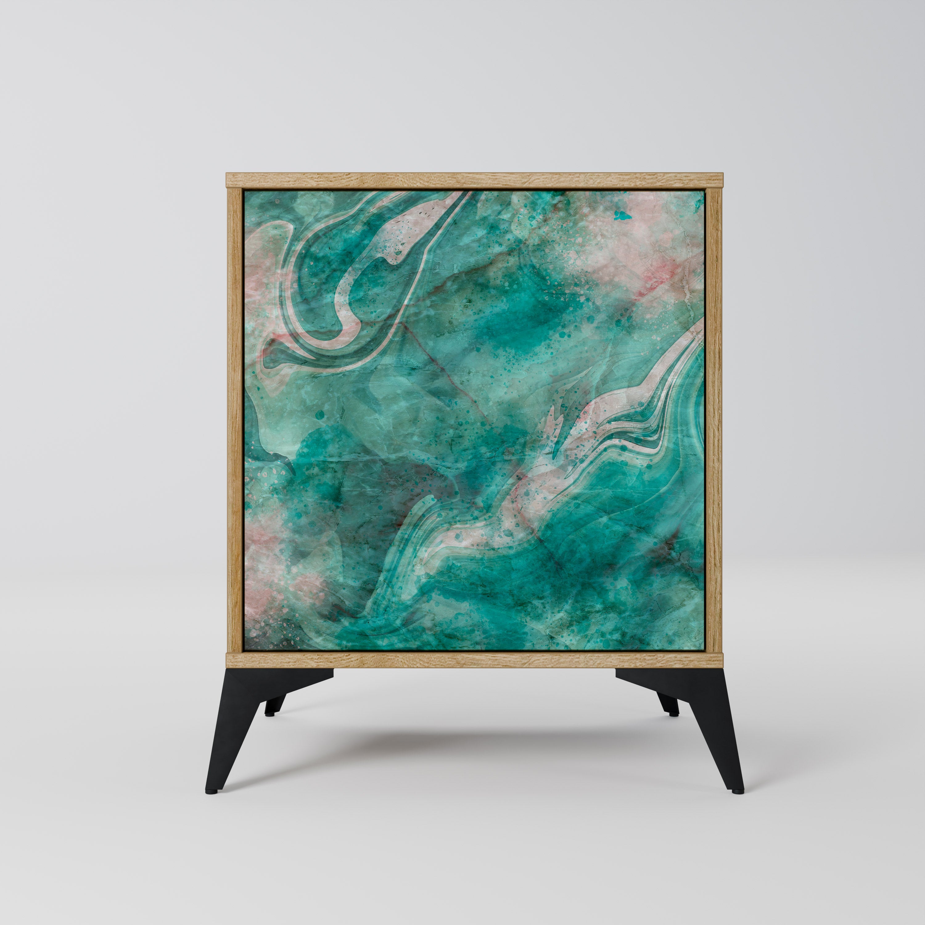 ABSTRACT ALCHEMY Sideboard mit 1 Tür in Eiche-Optik