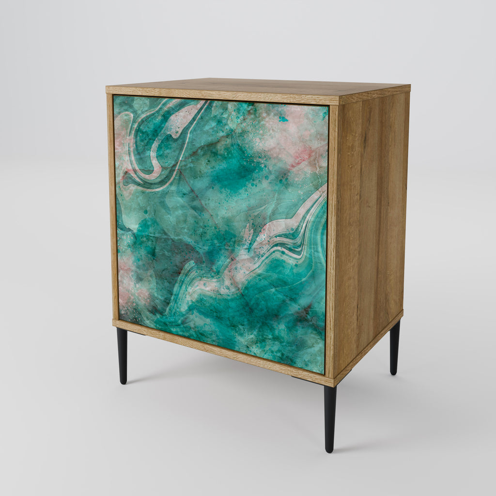 ABSTRACT ALCHEMY Sideboard mit 1 Tür in Eiche-Optik