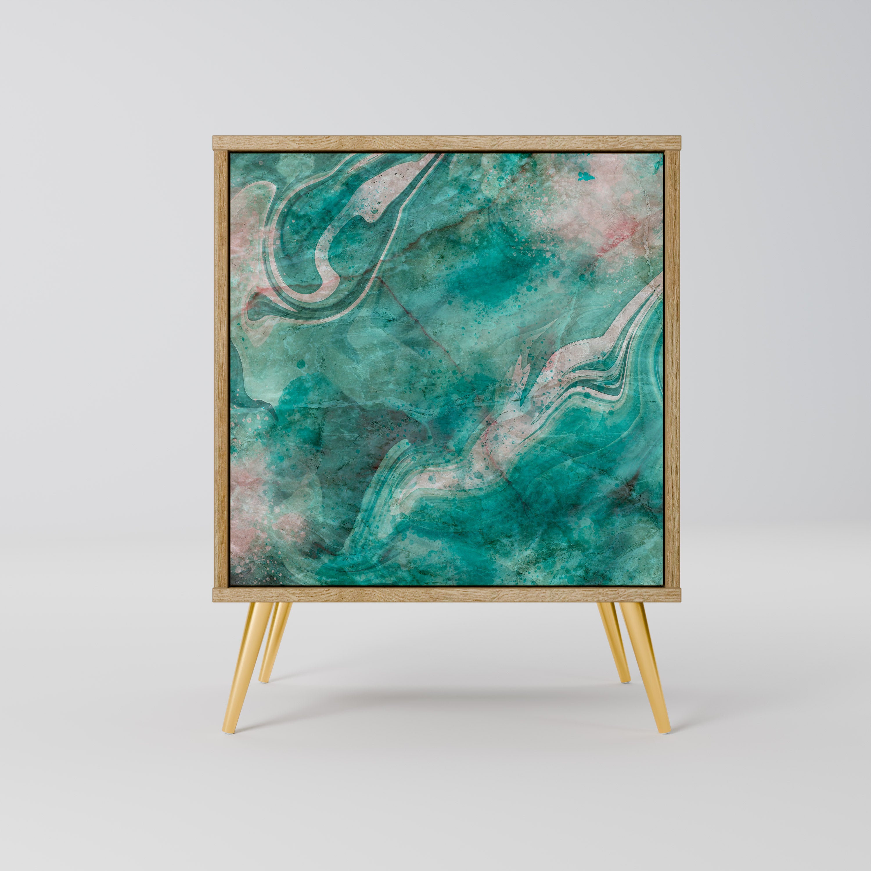 ABSTRACT ALCHEMY Sideboard mit 1 Tür in Eiche-Optik