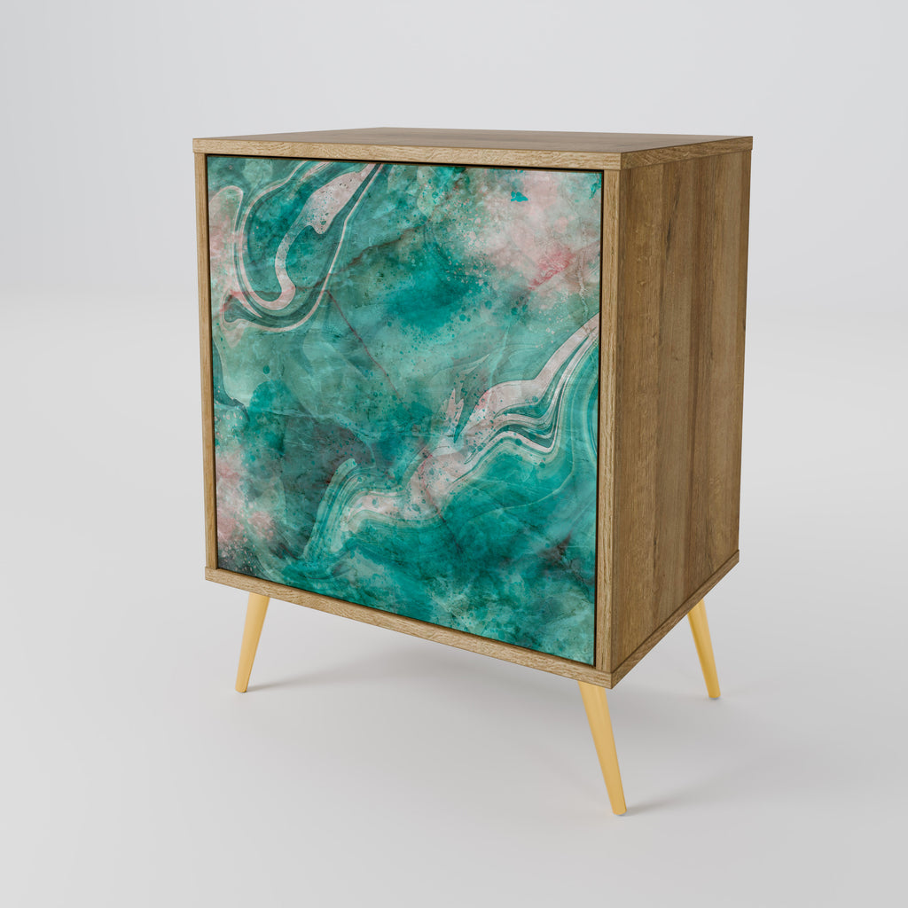 ABSTRACT ALCHEMY Sideboard mit 1 Tür in Eiche-Optik