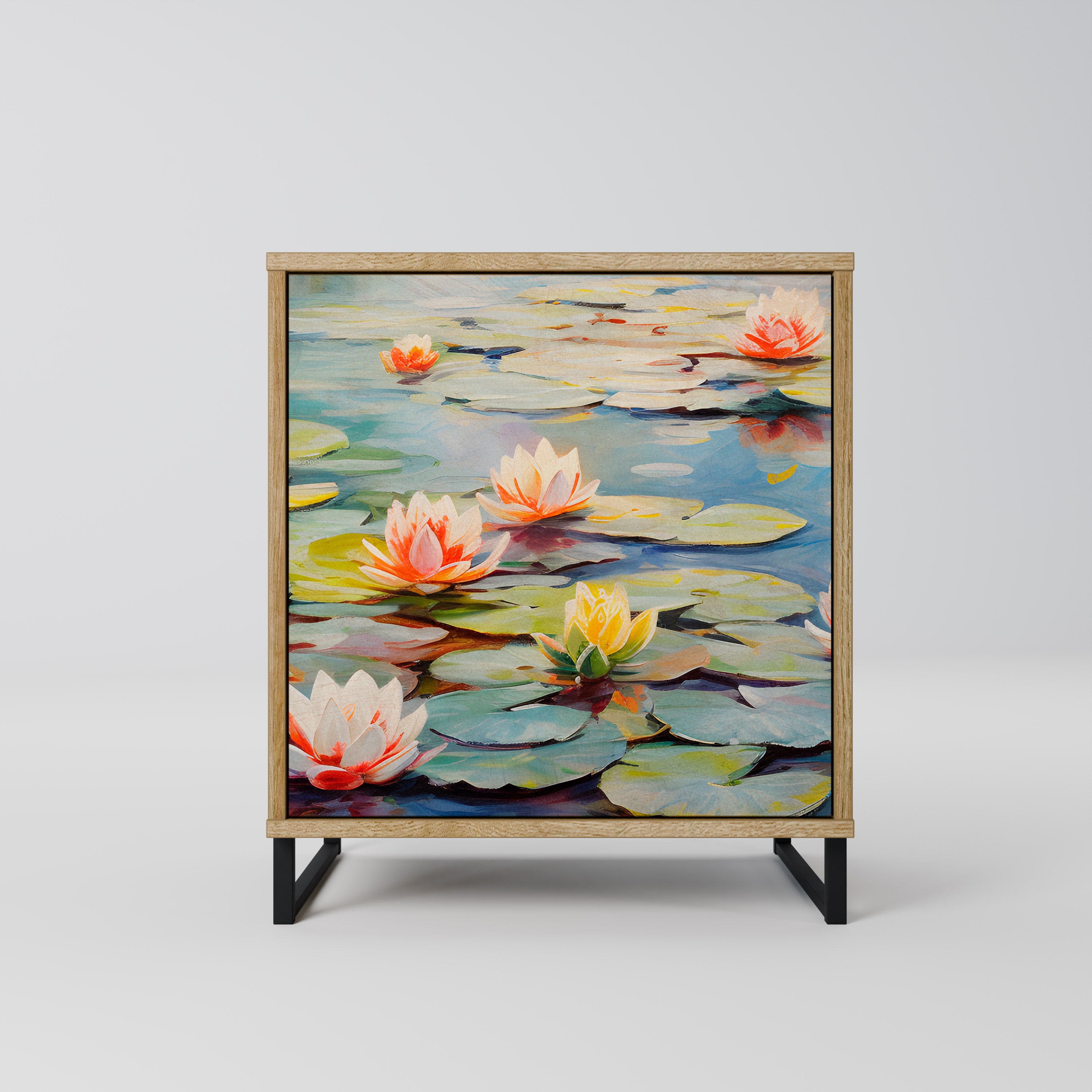 BLOOMING WATERS Sideboard mit 1 Tür in Eiche-Optik