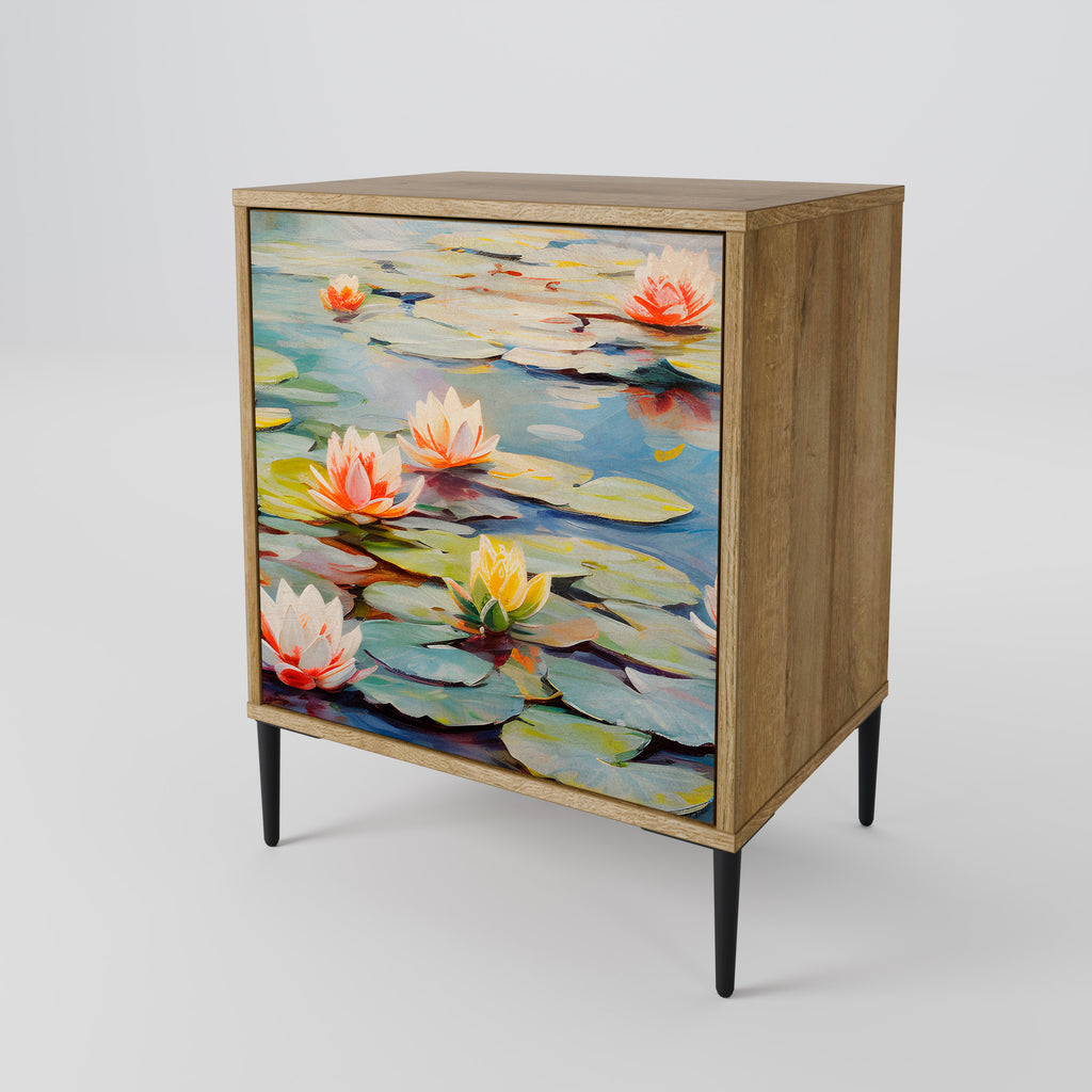 BLOOMING WATERS Sideboard mit 1 Tür in Eiche-Optik