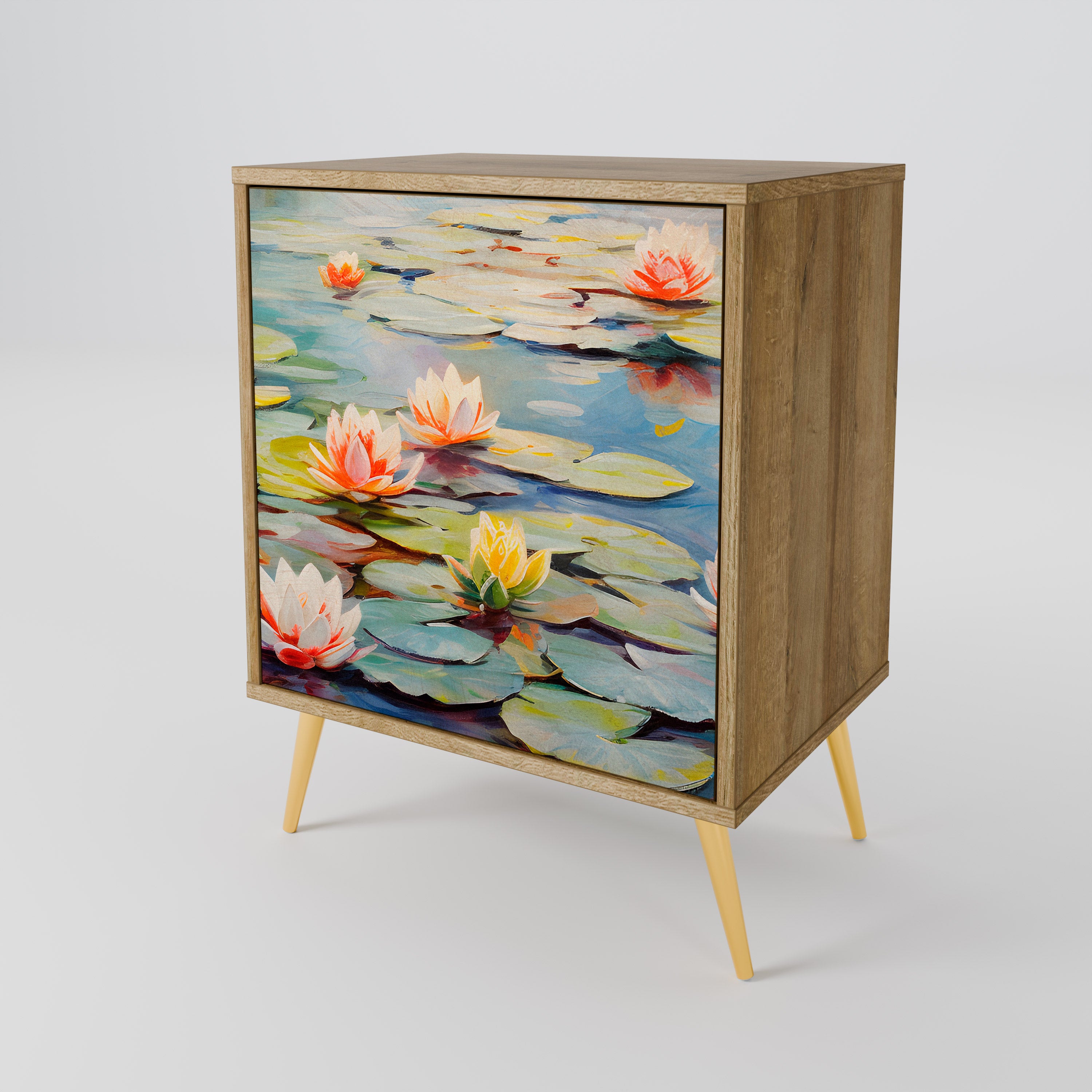 BLOOMING WATERS Sideboard mit 1 Tür in Eiche-Optik