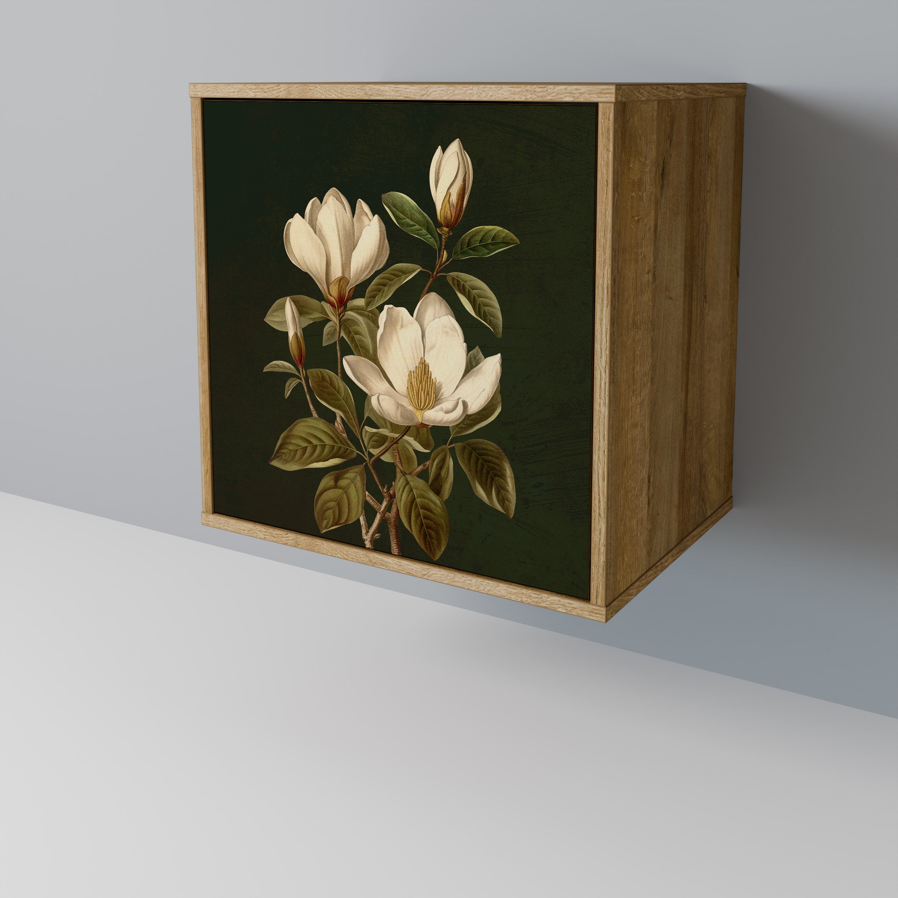 FLORAL NOIR Sideboard mit 1 Tür in Eiche-Optik