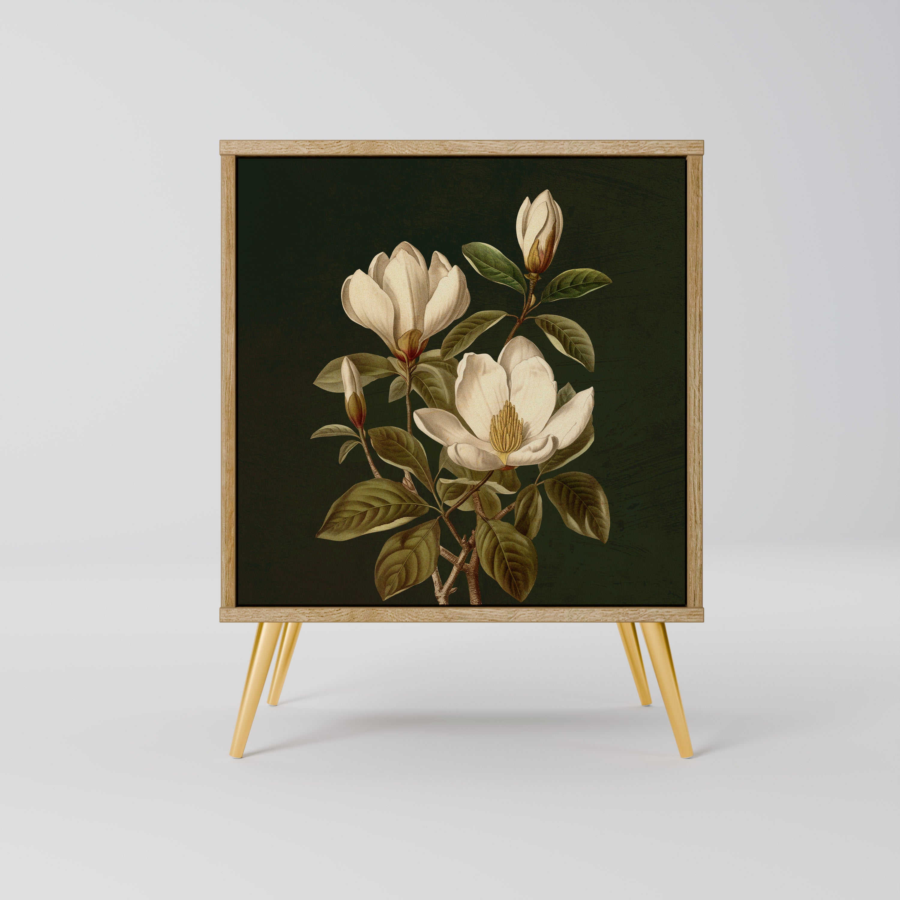 FLORAL NOIR Sideboard mit 1 Tür in Eiche-Optik