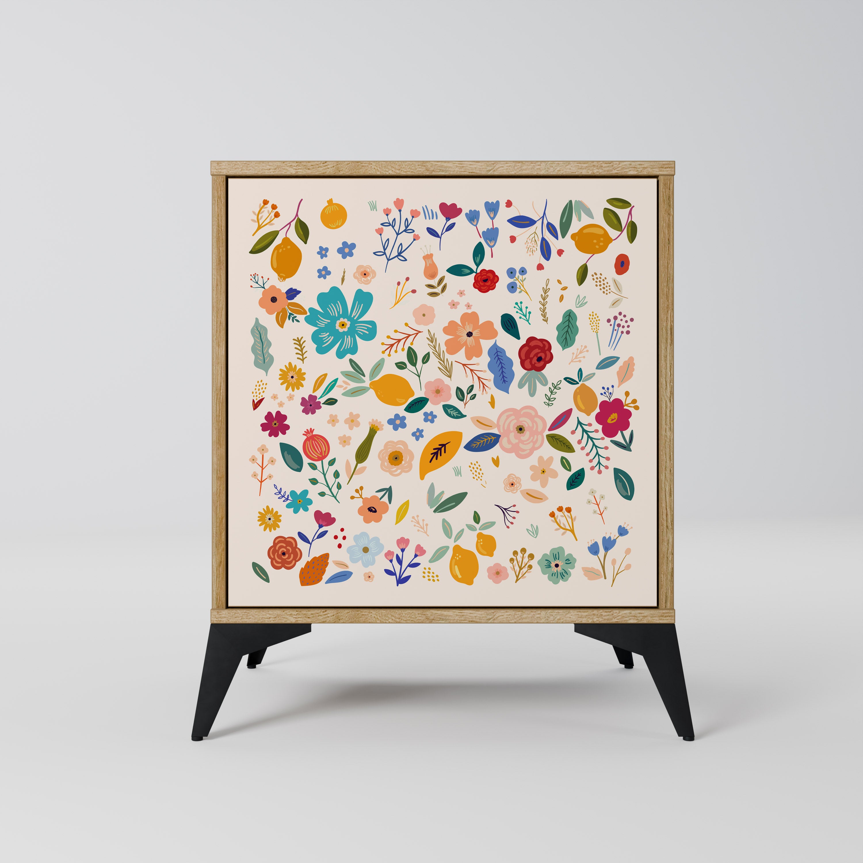 FLORAL COMBINATION Sideboard mit 1 Tür in Eiche-Optik