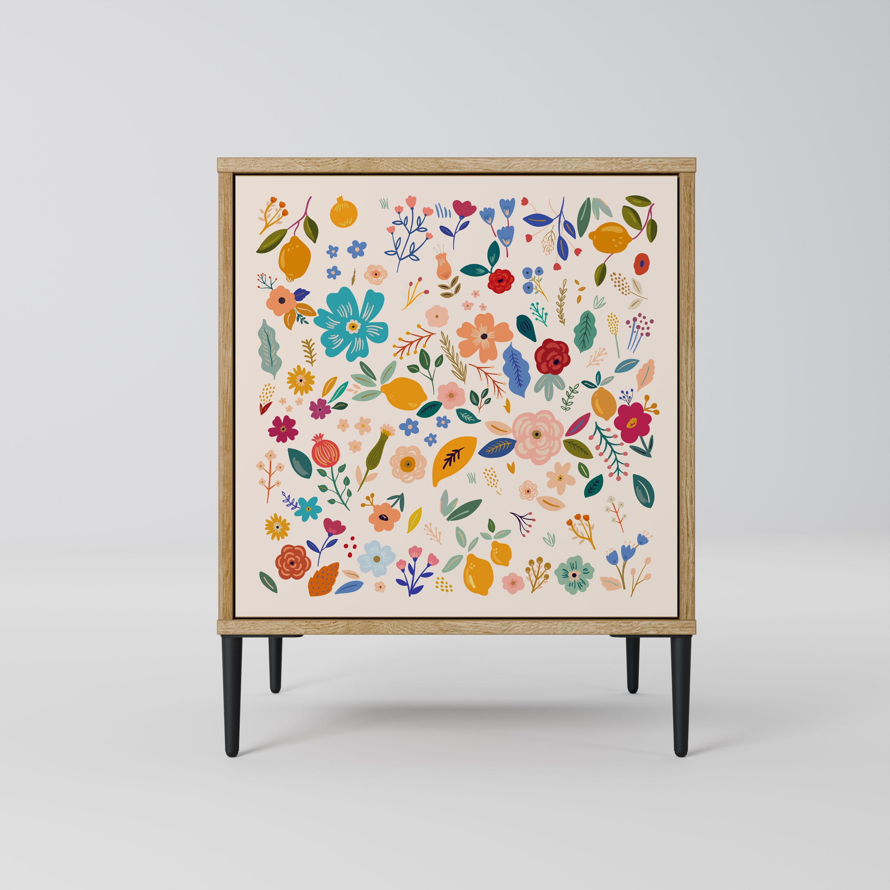 FLORAL COMBINATION Sideboard mit 1 Tür in Eiche-Optik