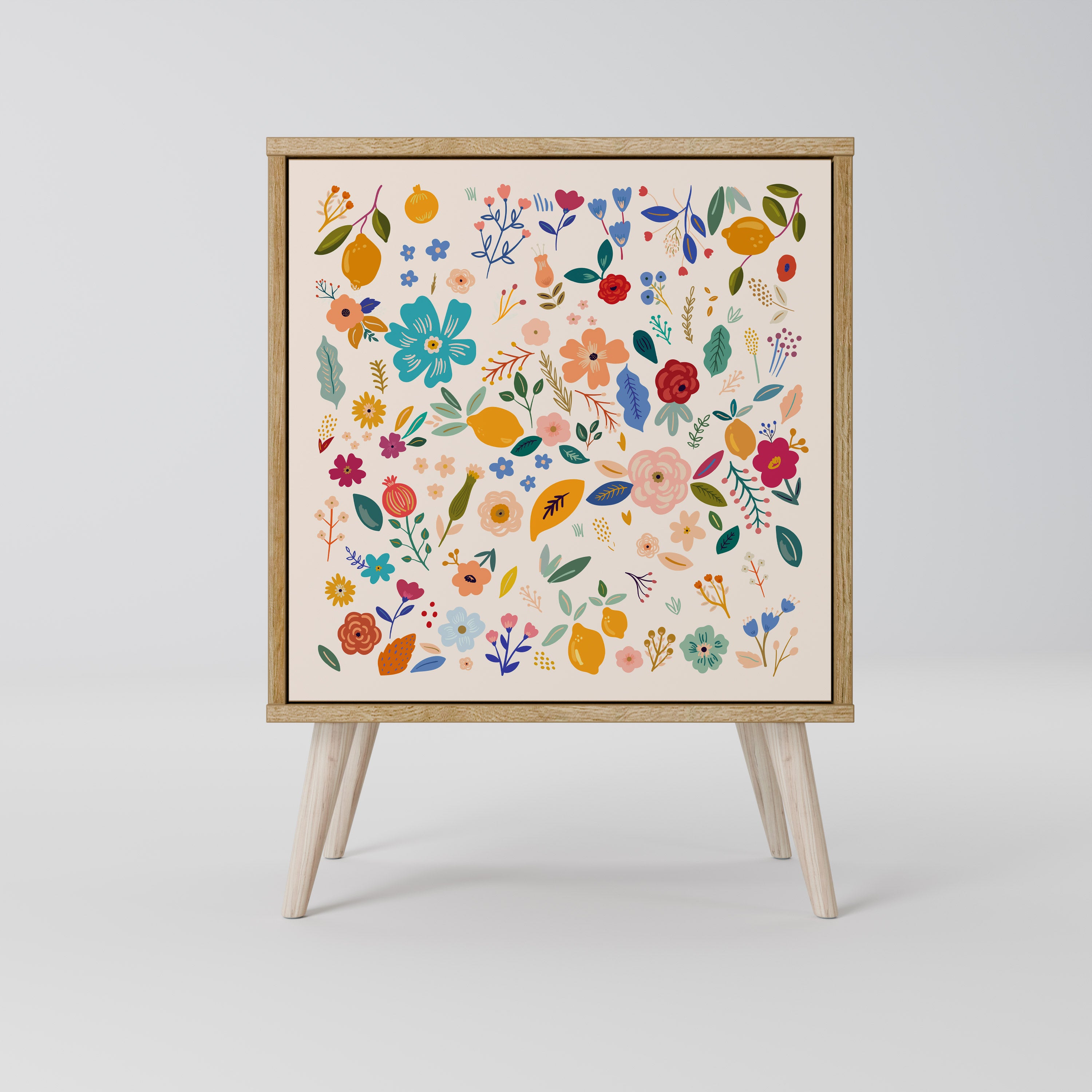 FLORAL COMBINATION Sideboard mit 1 Tür in Eiche-Optik