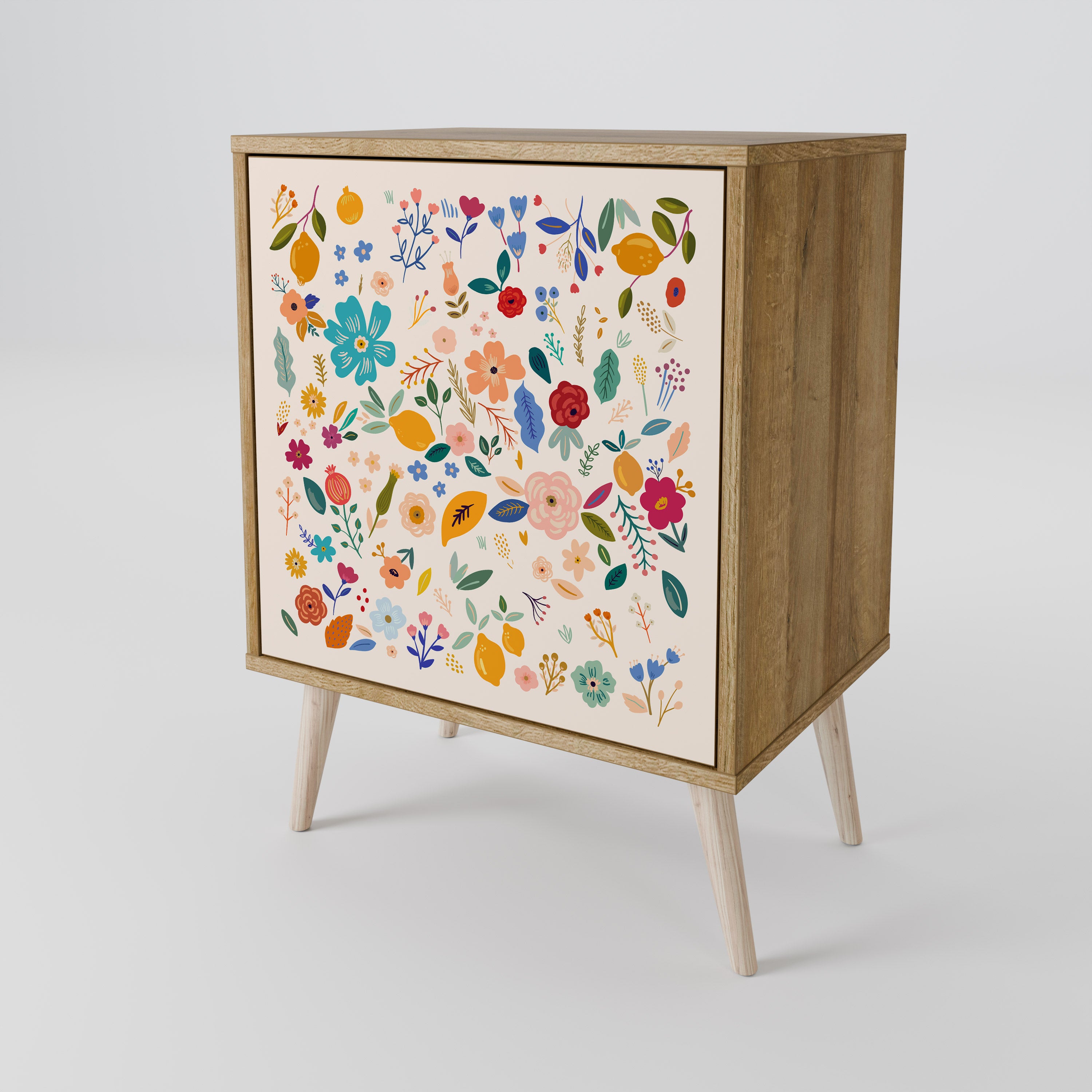 FLORAL COMBINATION Sideboard mit 1 Tür in Eiche-Optik