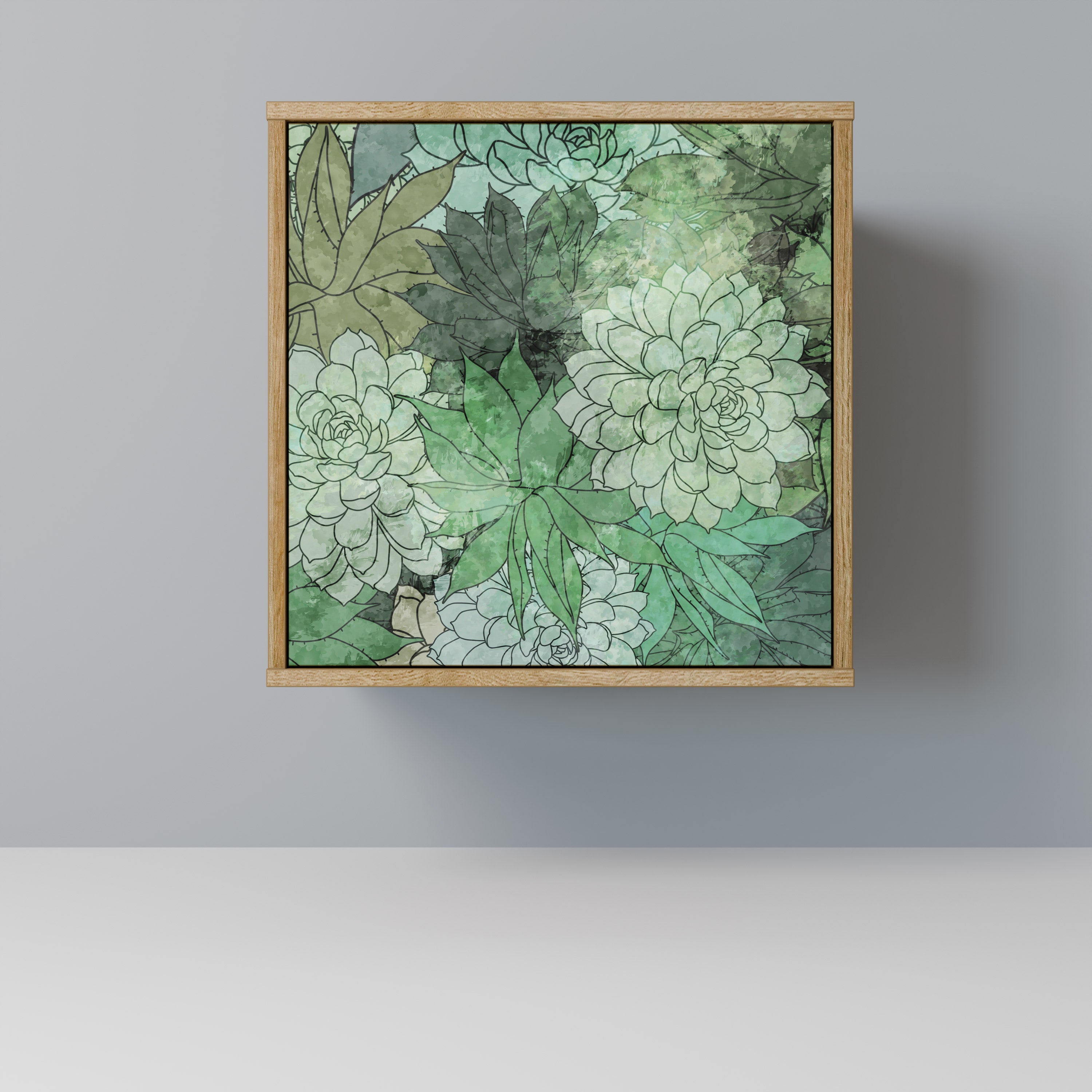 SUCCULENT CLUSTER Sideboard mit 1 Tür in Eiche-Optik