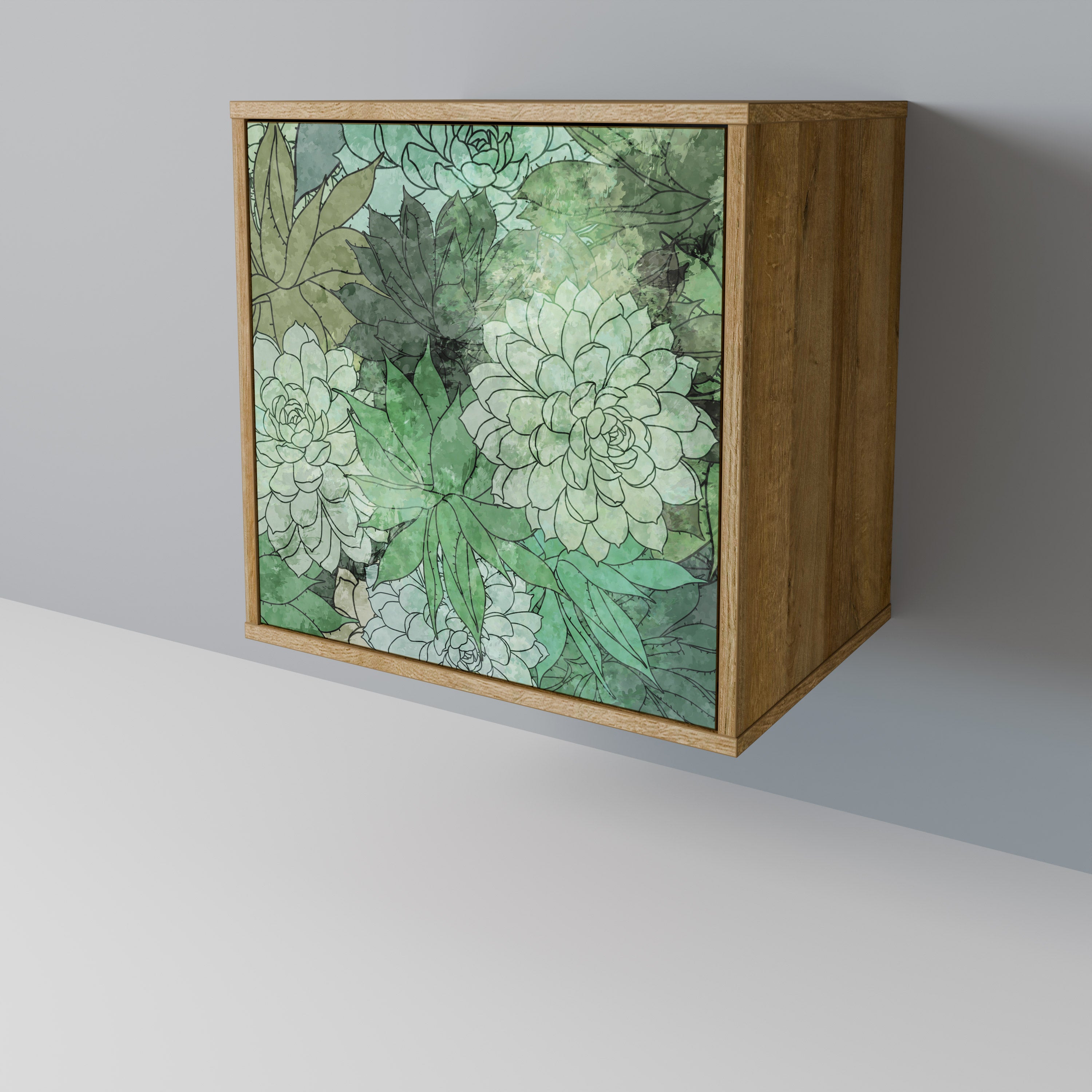 SUCCULENT CLUSTER Sideboard mit 1 Tür in Eiche-Optik