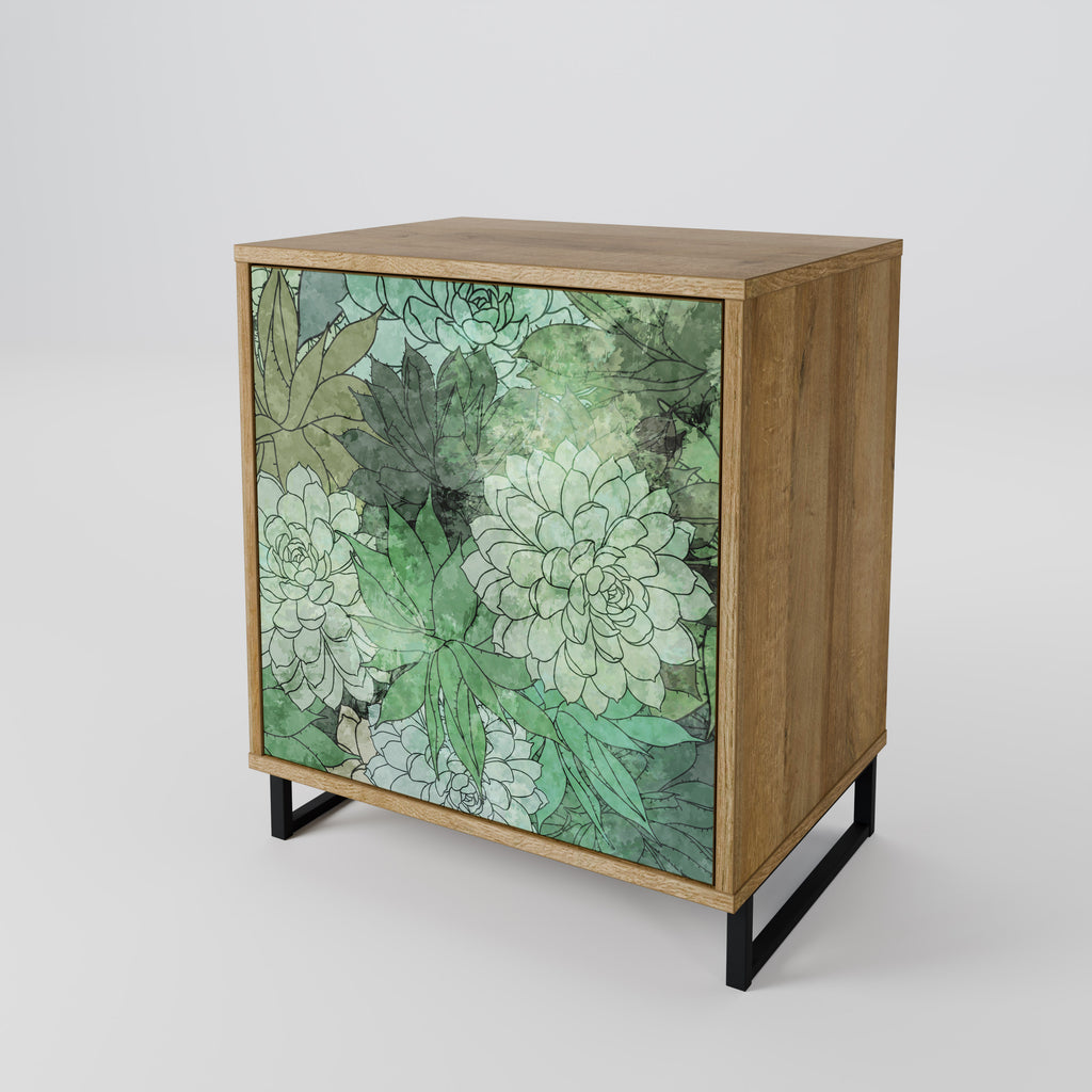 SUCCULENT CLUSTER Sideboard mit 1 Tür in Eiche-Optik