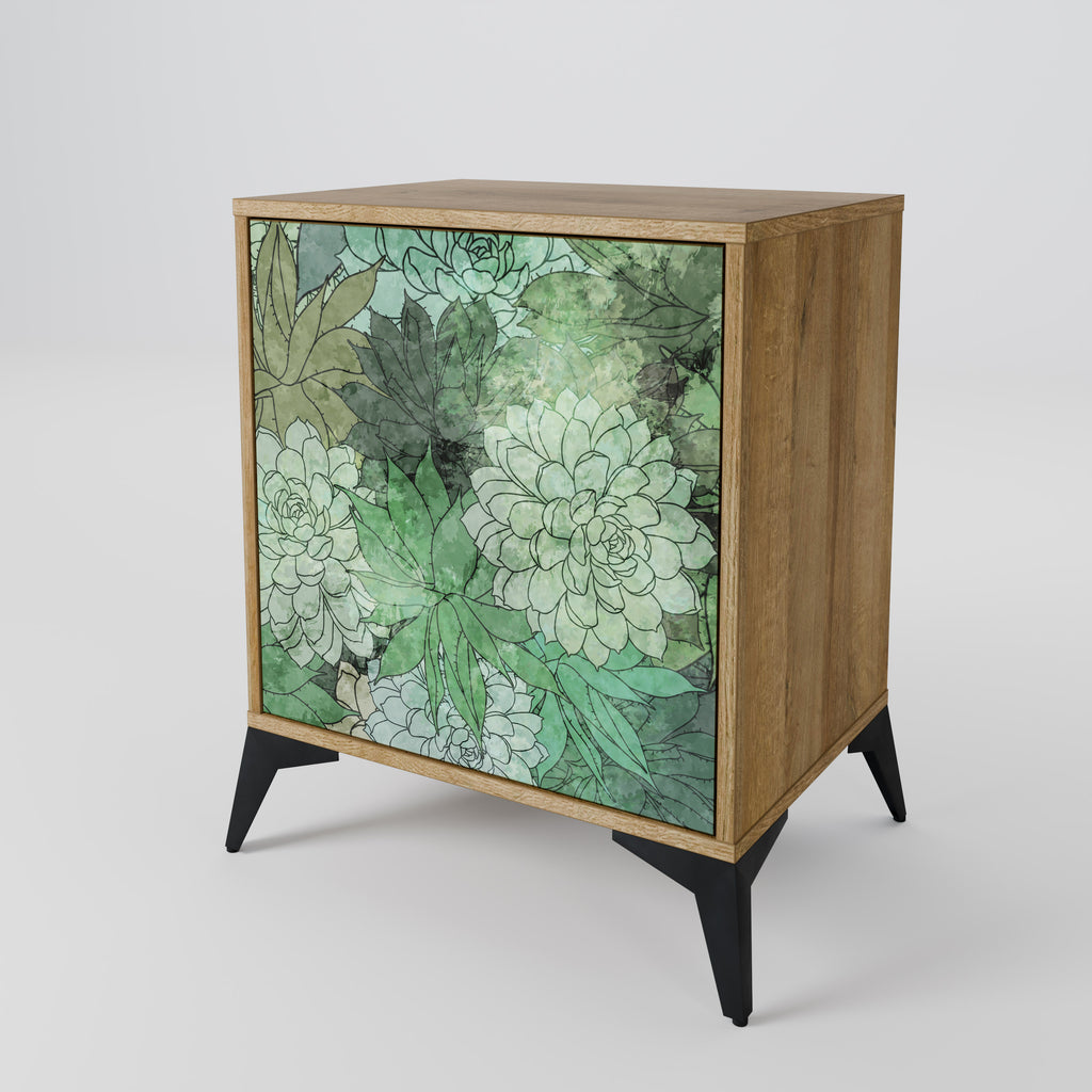 SUCCULENT CLUSTER Sideboard mit 1 Tür in Eiche-Optik