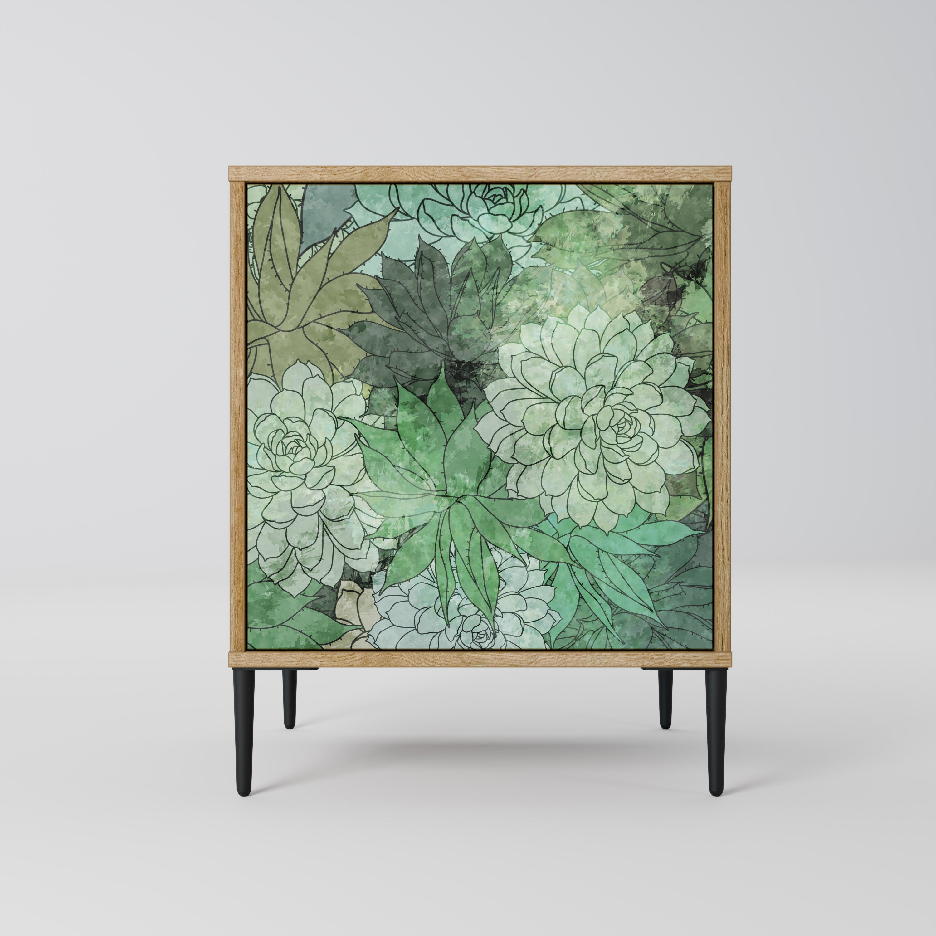 SUCCULENT CLUSTER Sideboard mit 1 Tür in Eiche-Optik
