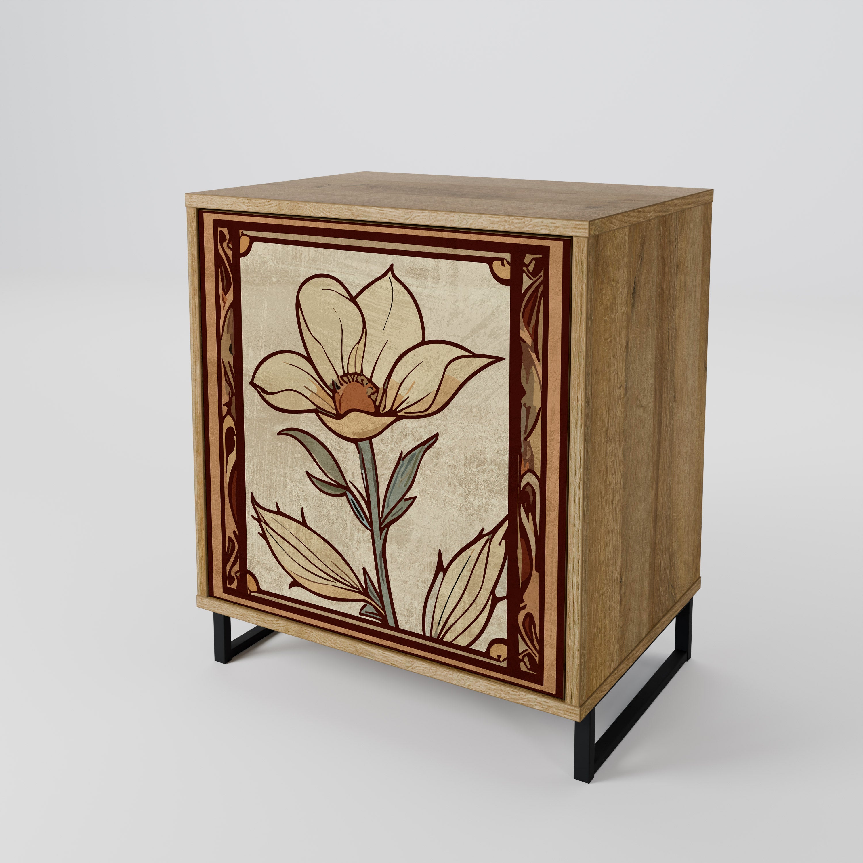 TIMELESS FLORA Sideboard mit 1 Tür in Eiche-Optik