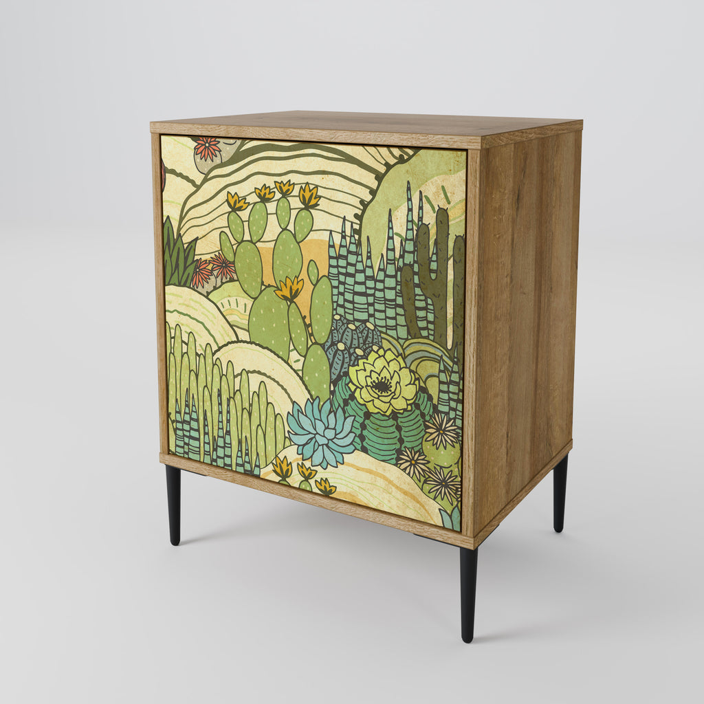 SUCCULENTS KALEIDOSCOPE Sideboard mit 1 Tür in Eiche-Optik