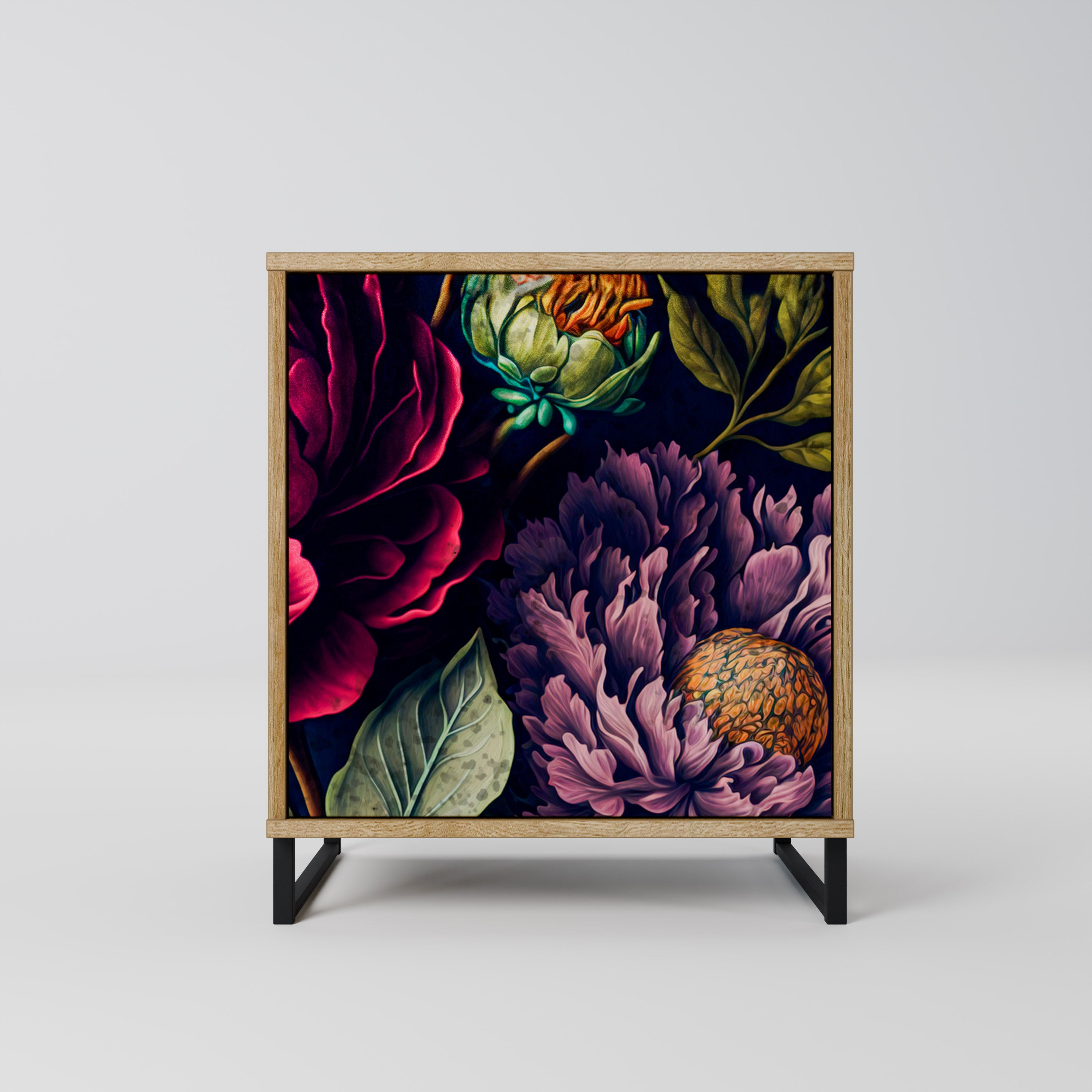 BLOOMING ELEGANCE Sideboard mit 1 Tür in Eiche-Optik