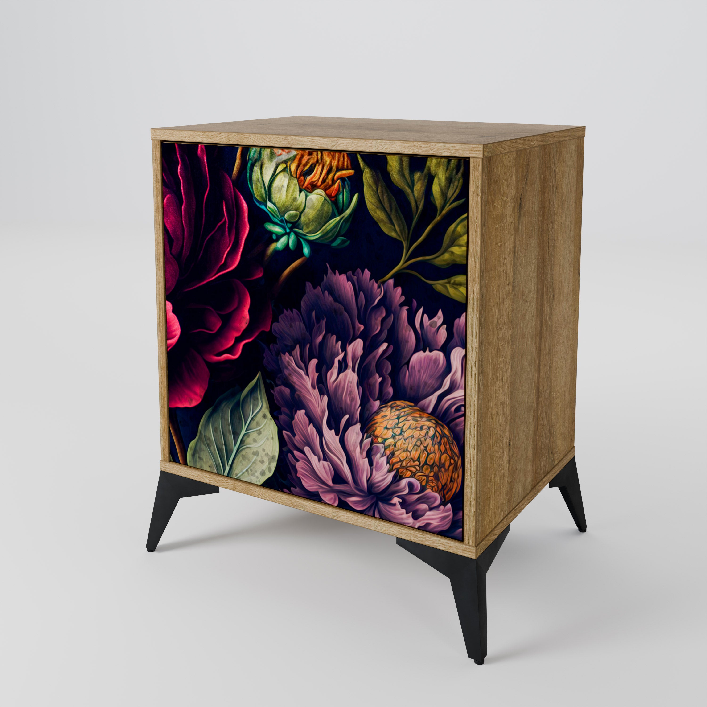 BLOOMING ELEGANCE Sideboard mit 1 Tür in Eiche-Optik