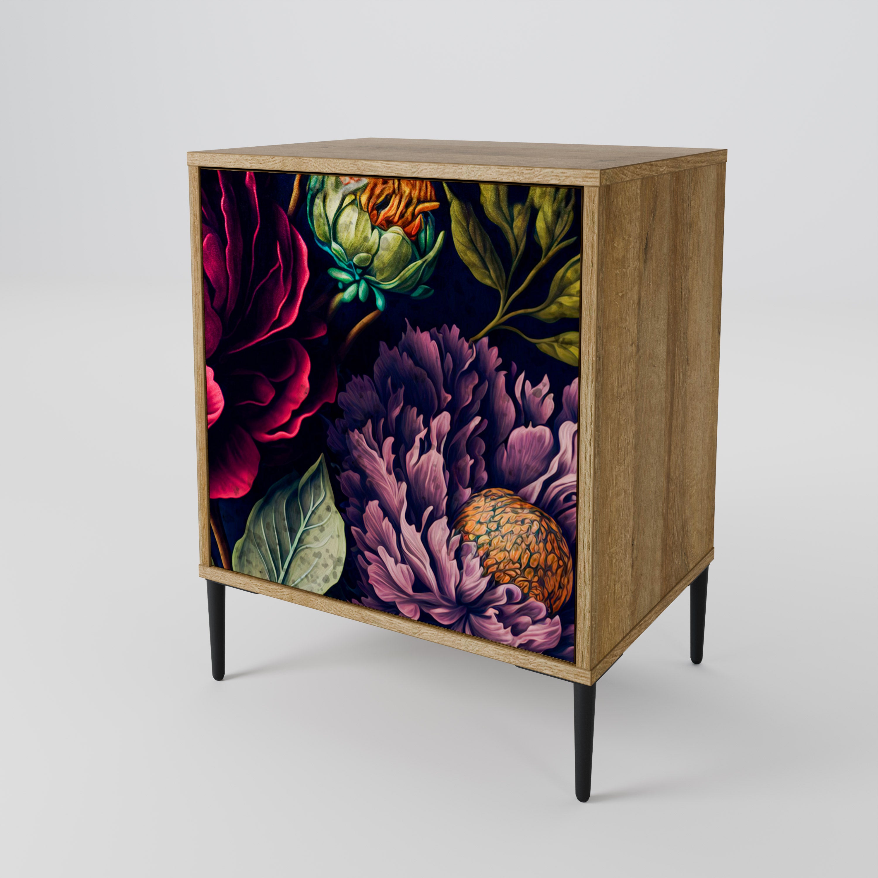 BLOOMING ELEGANCE Sideboard mit 1 Tür in Eiche-Optik