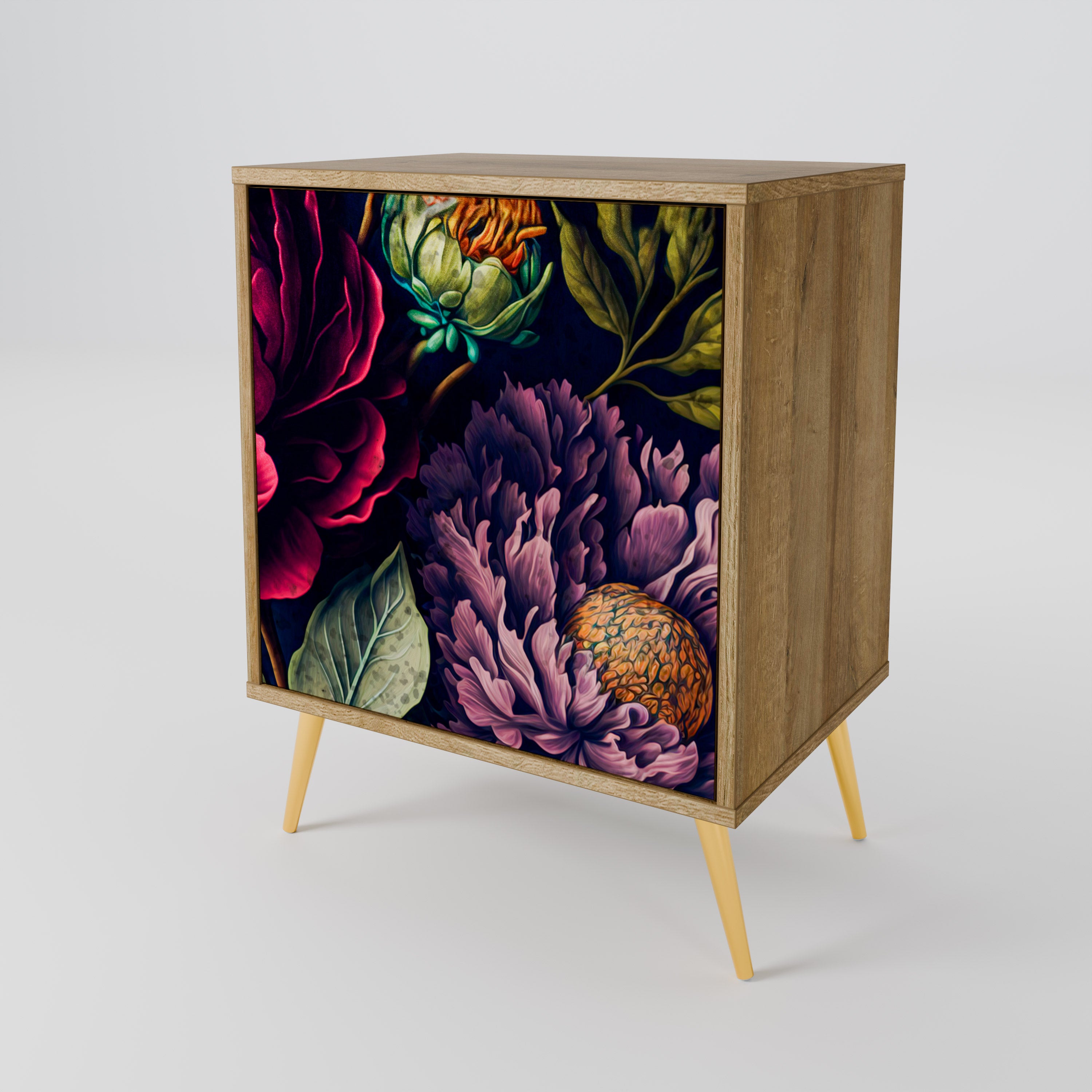 BLOOMING ELEGANCE Sideboard mit 1 Tür in Eiche-Optik