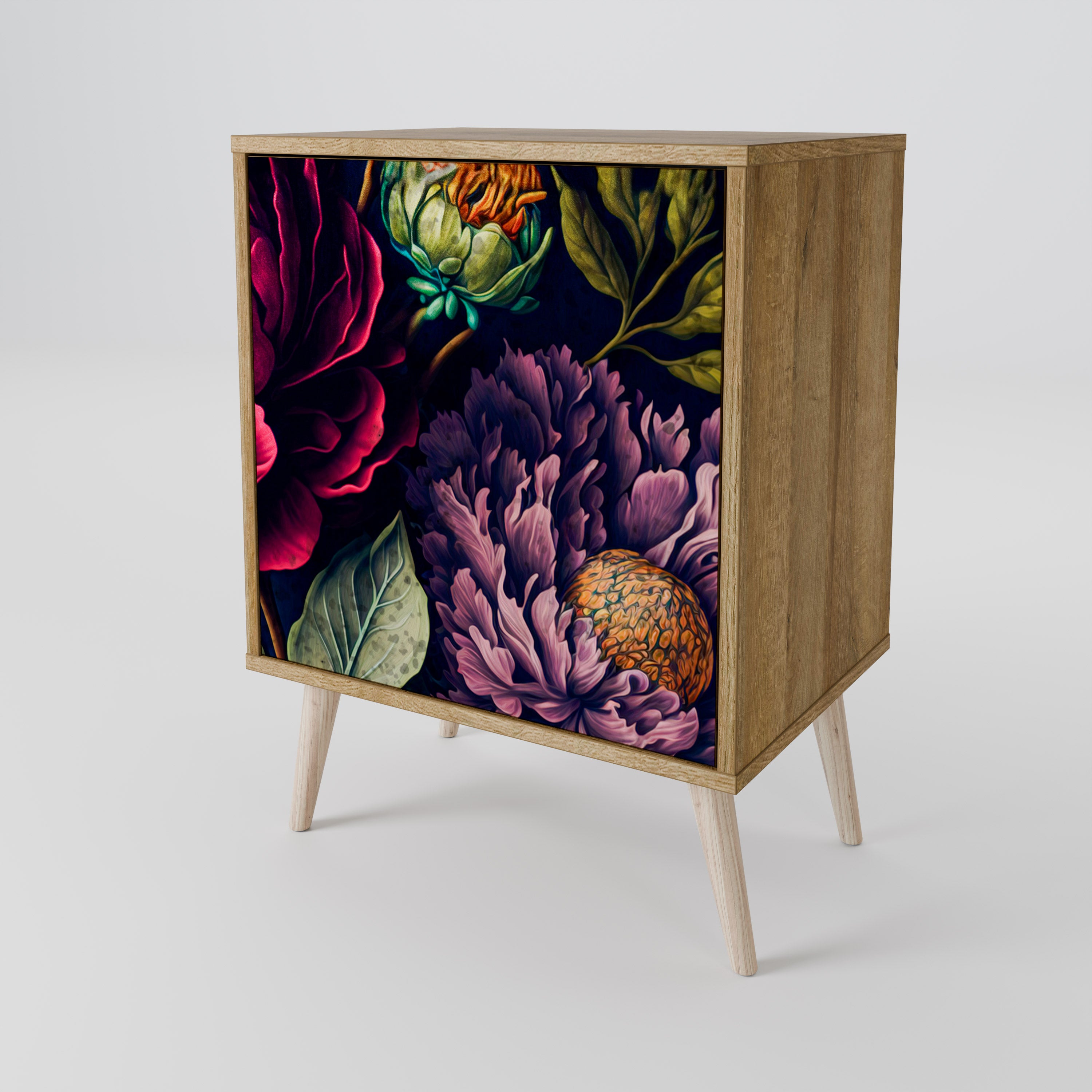 BLOOMING ELEGANCE Sideboard mit 1 Tür in Eiche-Optik