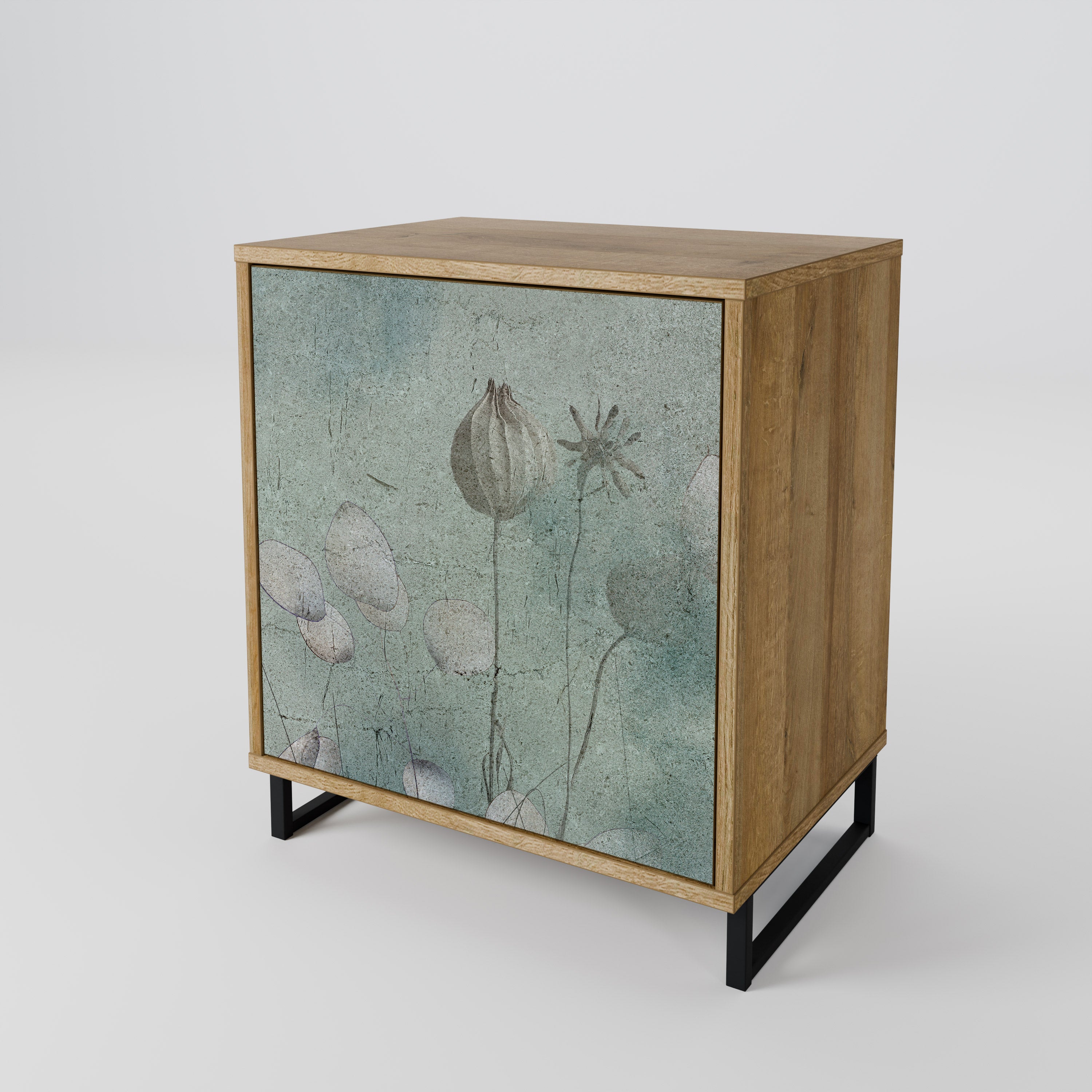 NIGHT LADY Sideboard mit 1 Tür in Eiche-Optik