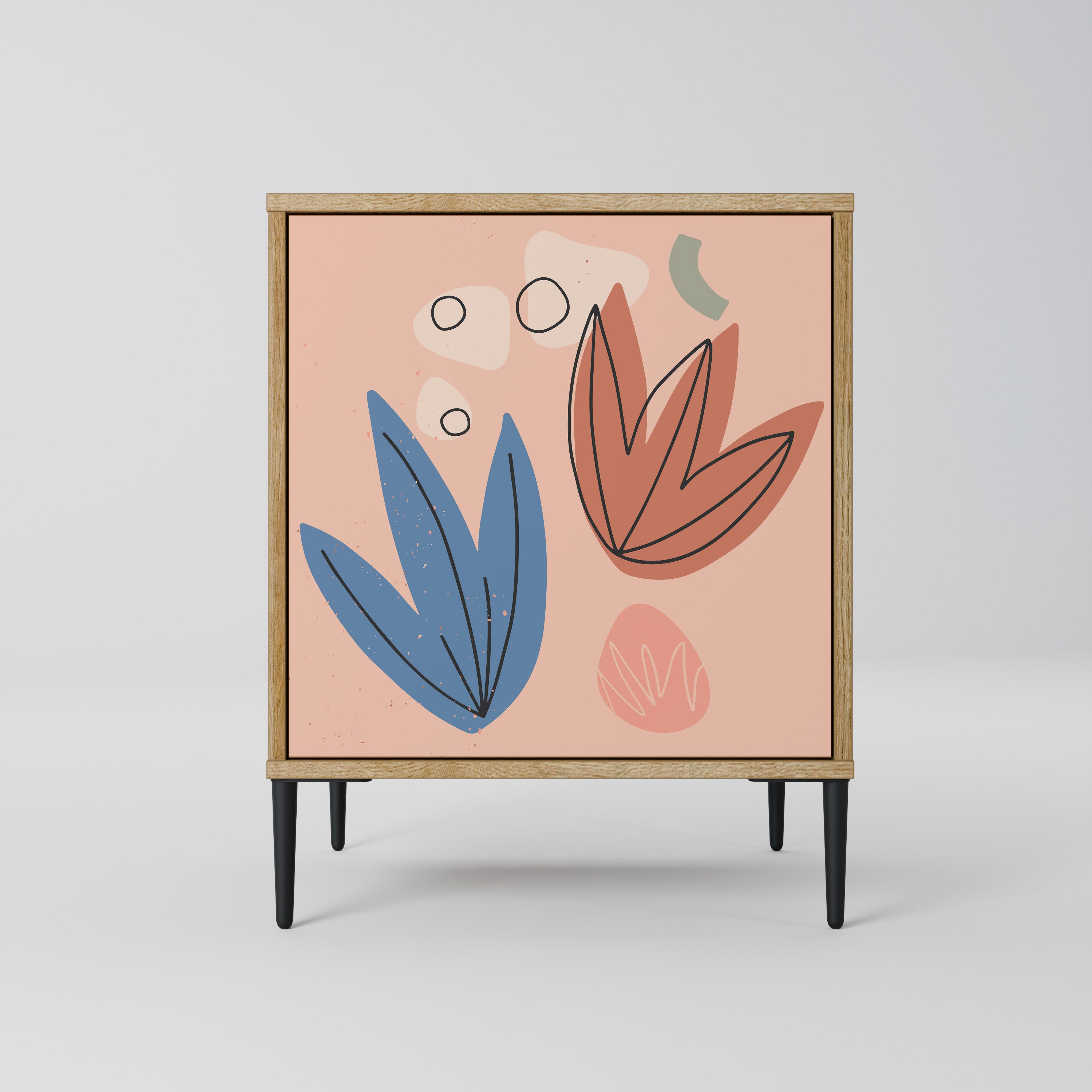 PASTEL DESTINY Sideboard mit 1 Tür in Eiche-Optik