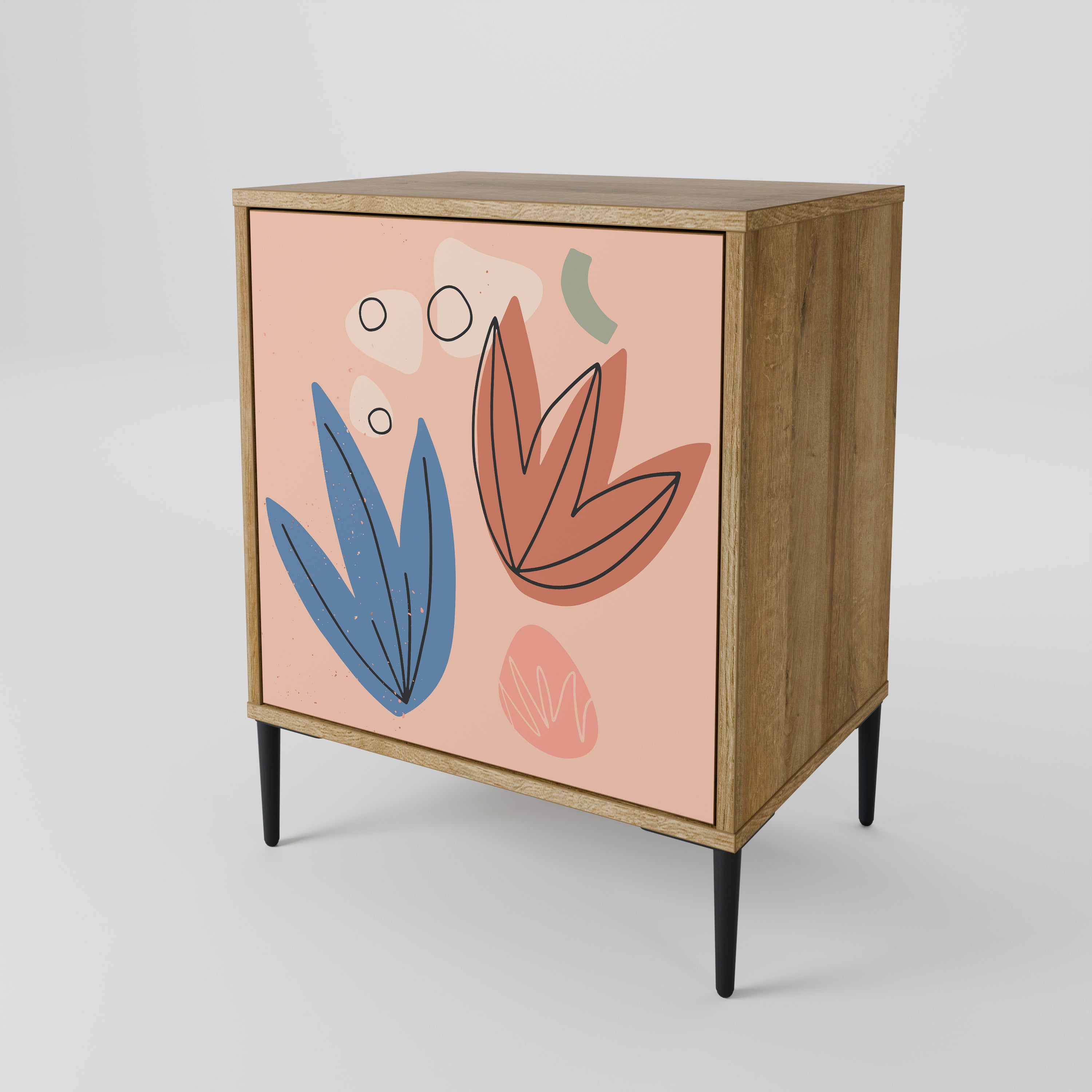 PASTEL DESTINY Sideboard mit 1 Tür in Eiche-Optik