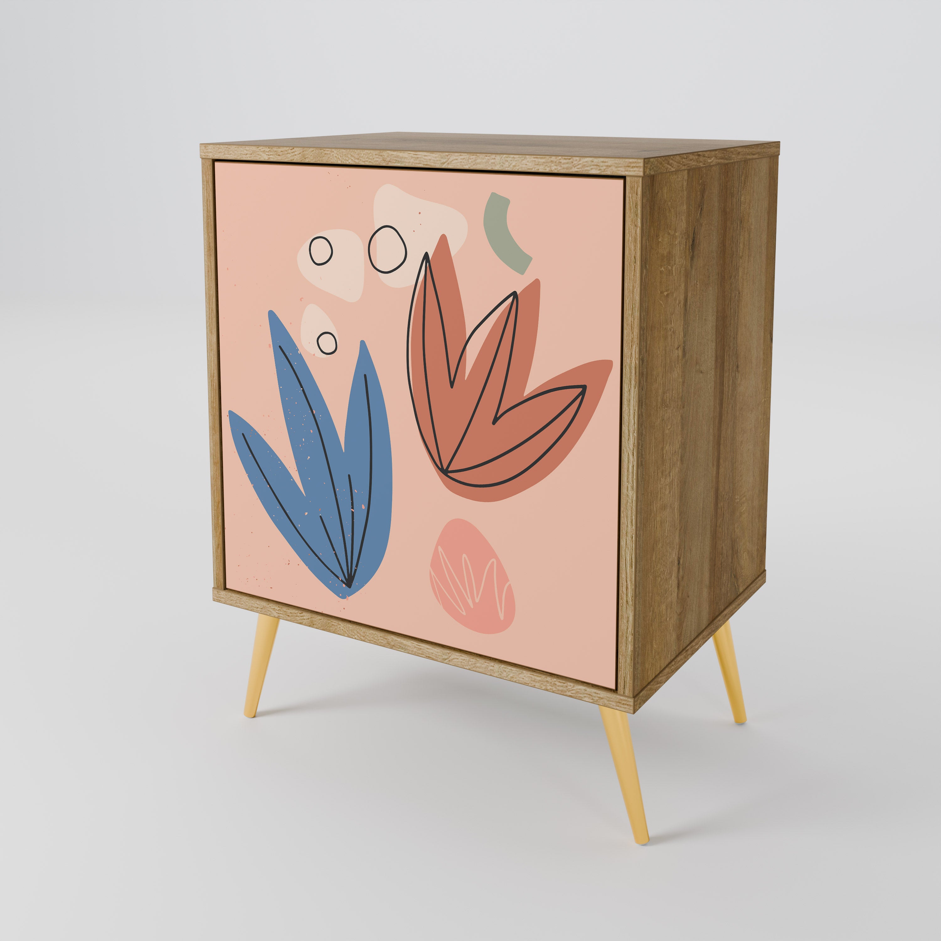 PASTEL DESTINY Sideboard mit 1 Tür in Eiche-Optik