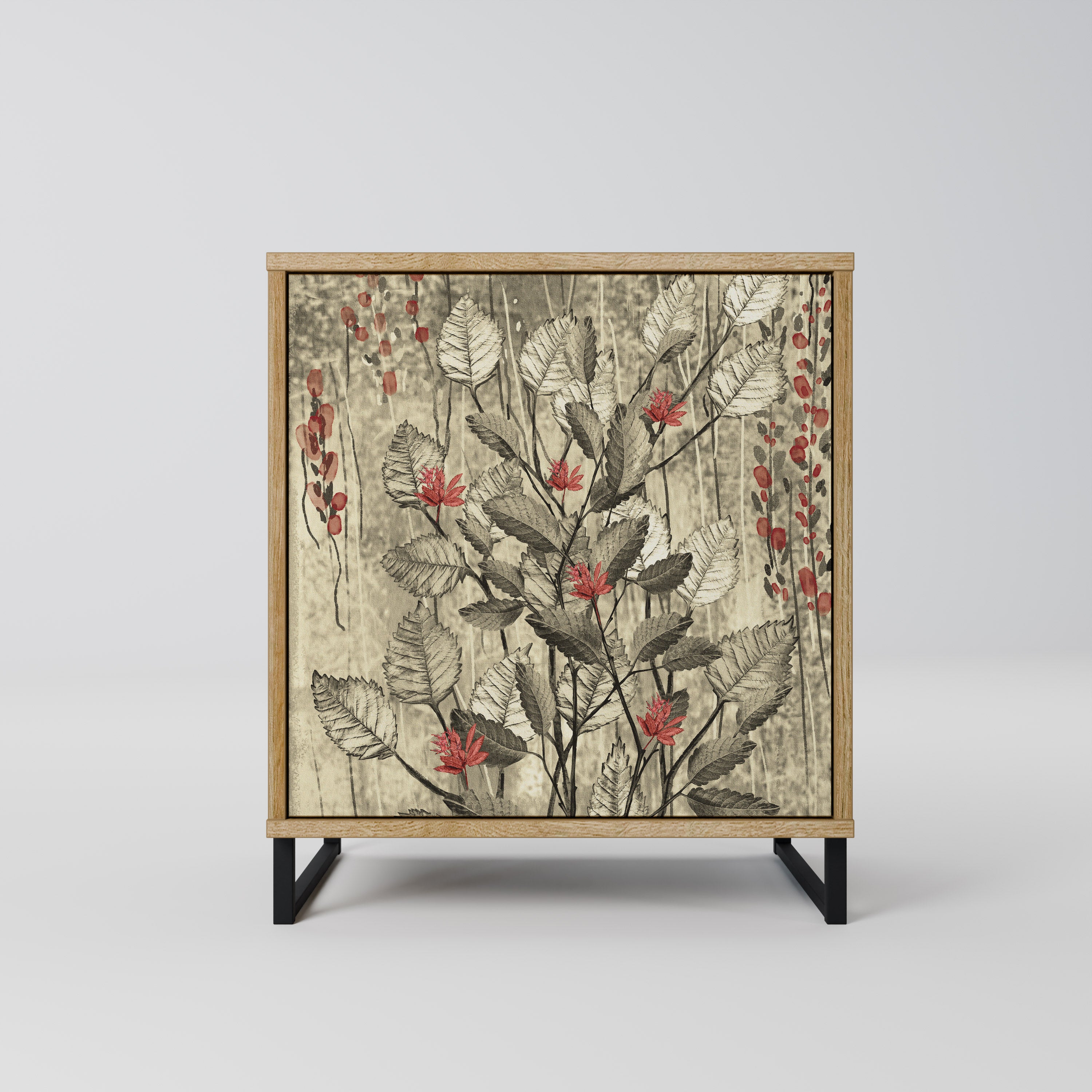 HERBAL GRACE Sideboard mit 1 Tür in Eiche-Optik