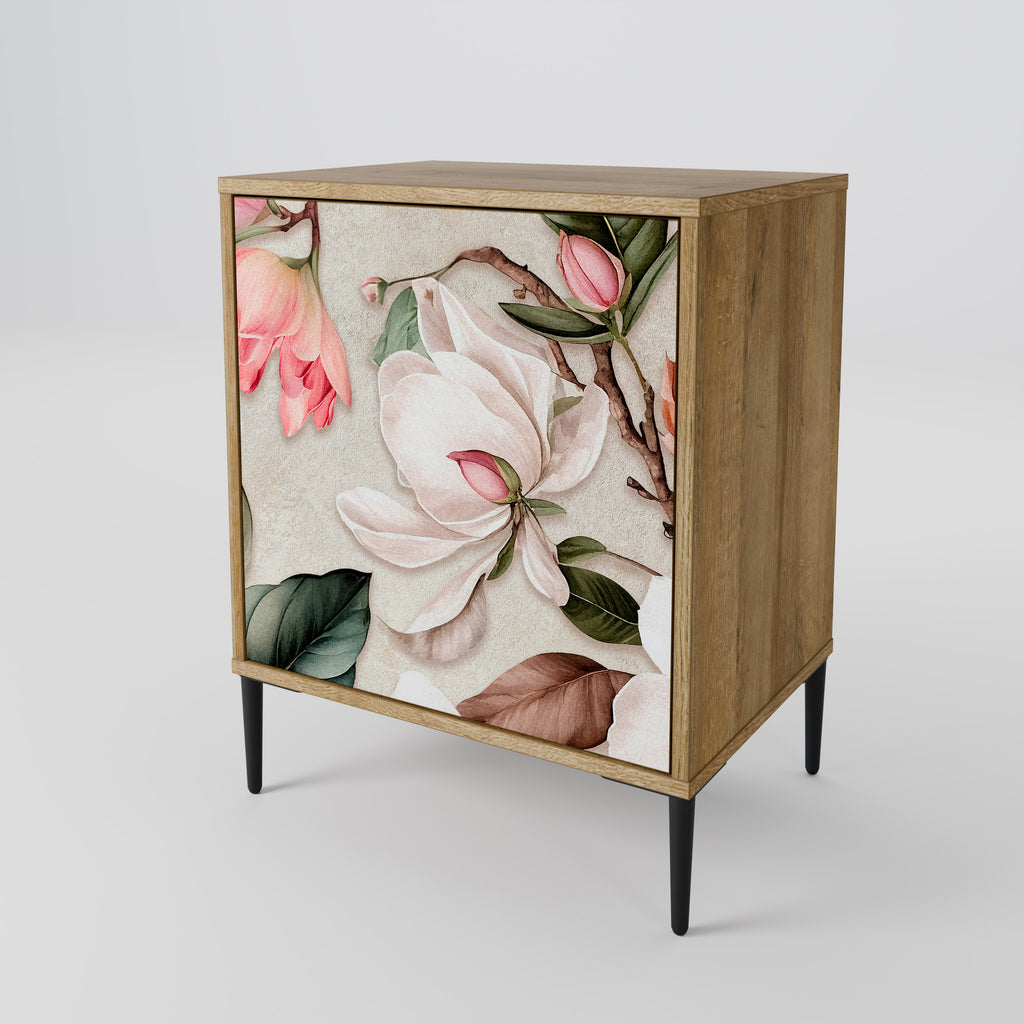 FLORAL GRACE Sideboard mit 1 Tür in Eiche-Optik
