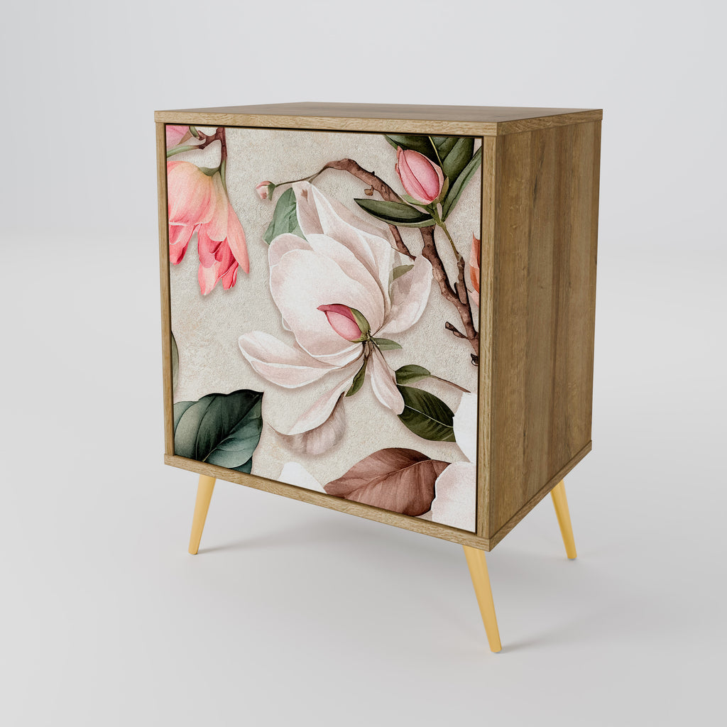 FLORAL GRACE Sideboard mit 1 Tür in Eiche-Optik