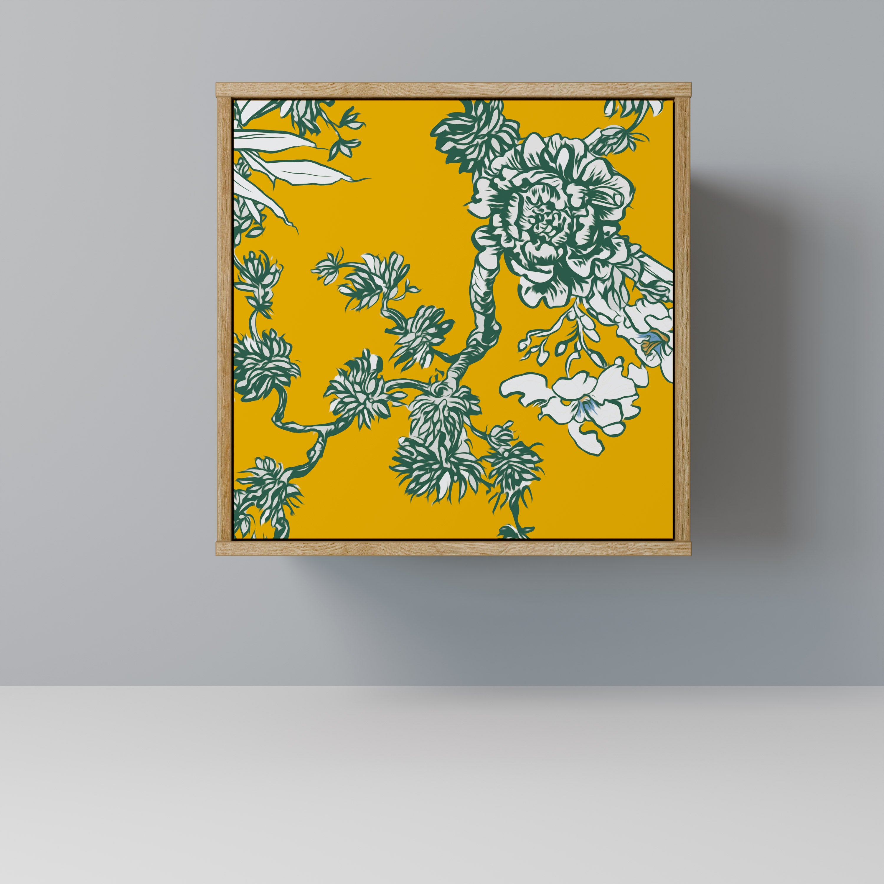 YELLOW CHINOISERIE Sideboard mit 1 Tür in Eiche-Optik