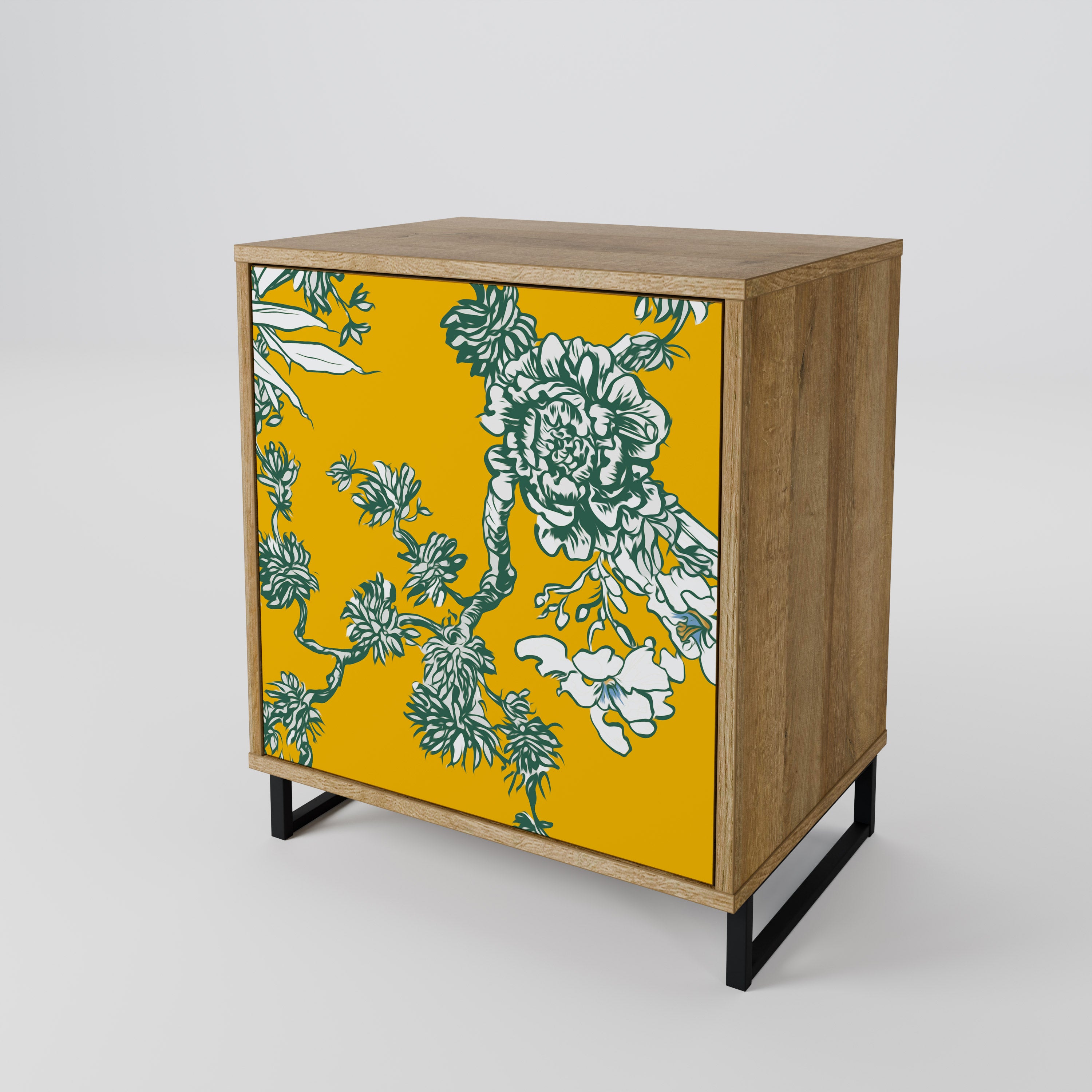 YELLOW CHINOISERIE Sideboard mit 1 Tür in Eiche-Optik