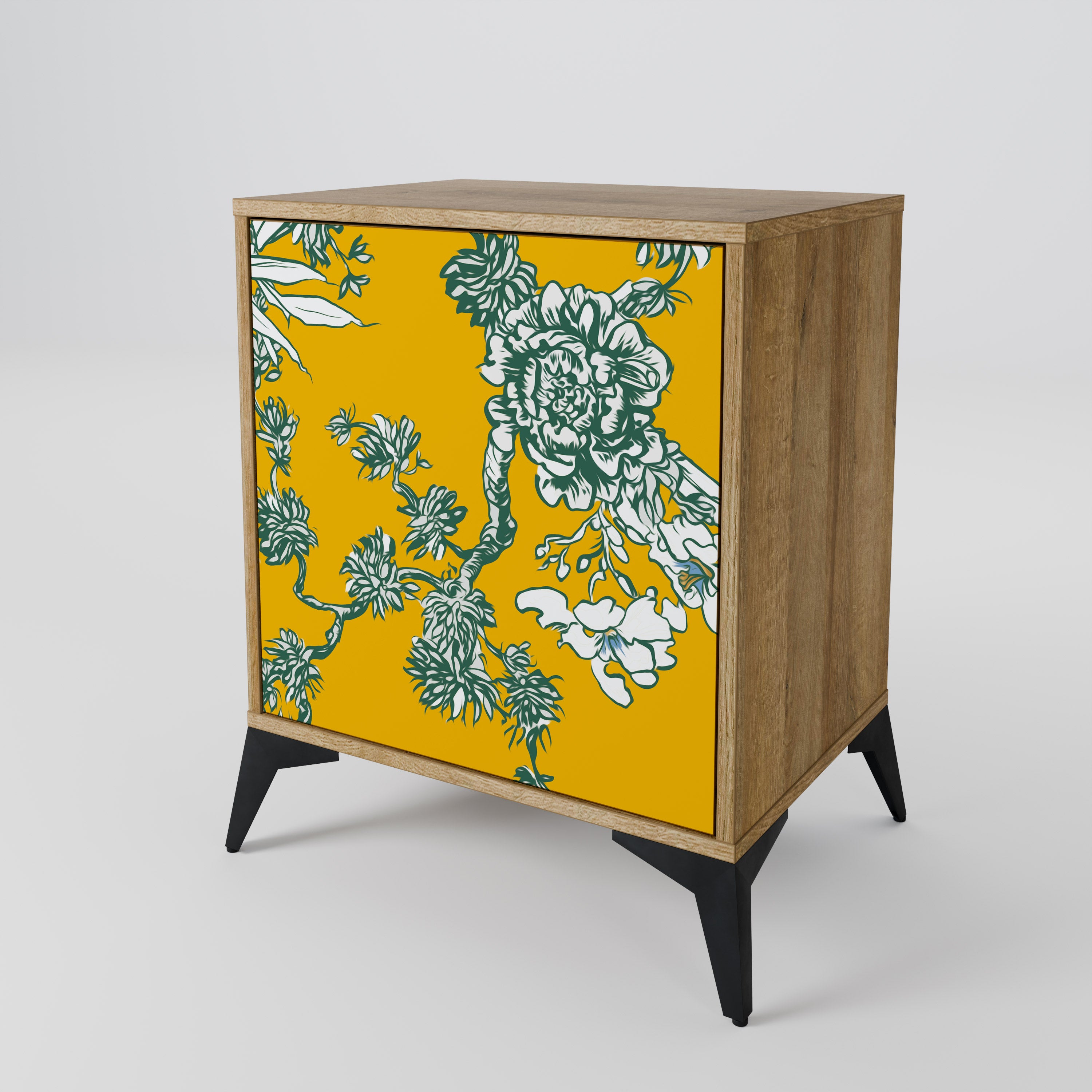 YELLOW CHINOISERIE Sideboard mit 1 Tür in Eiche-Optik