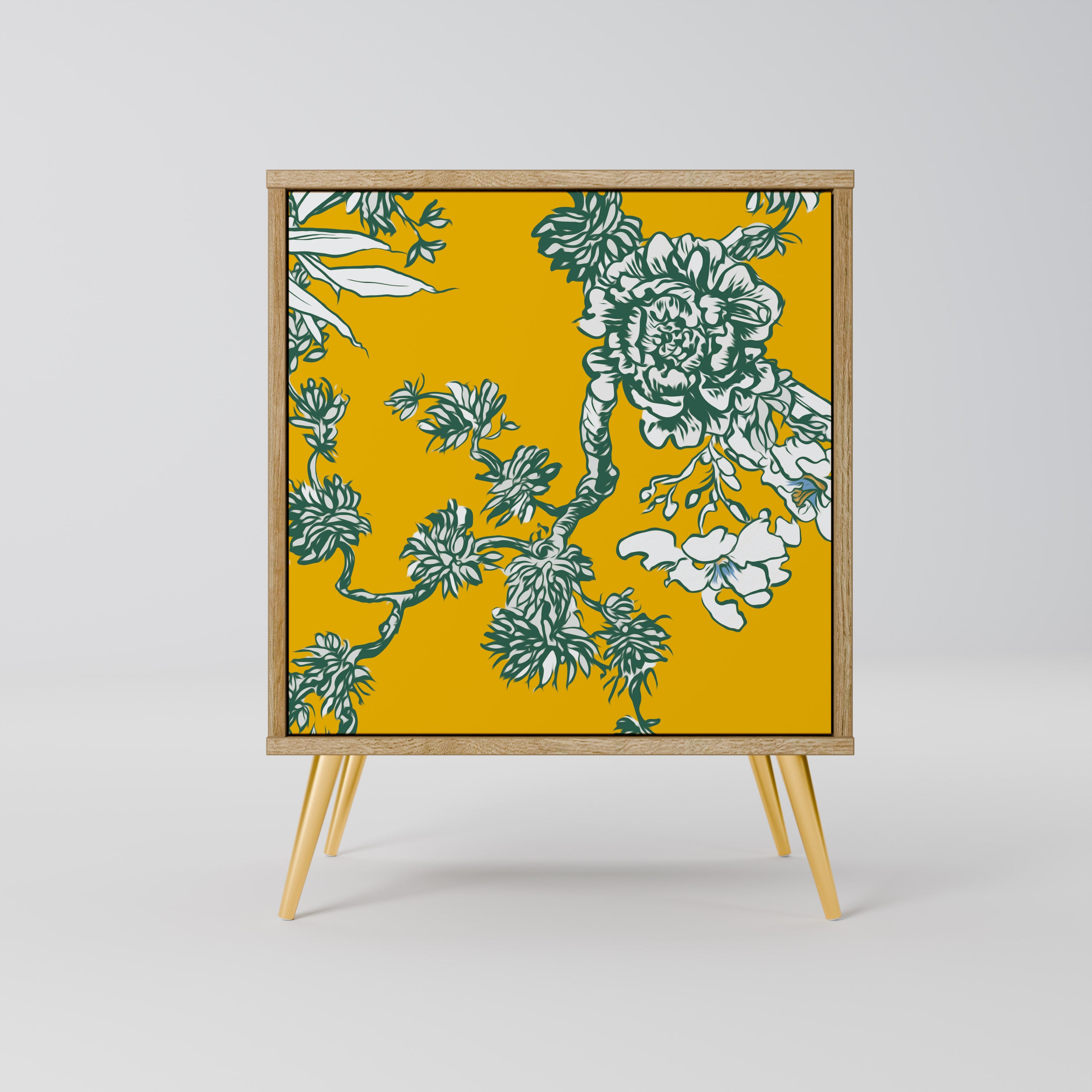 YELLOW CHINOISERIE Sideboard mit 1 Tür in Eiche-Optik