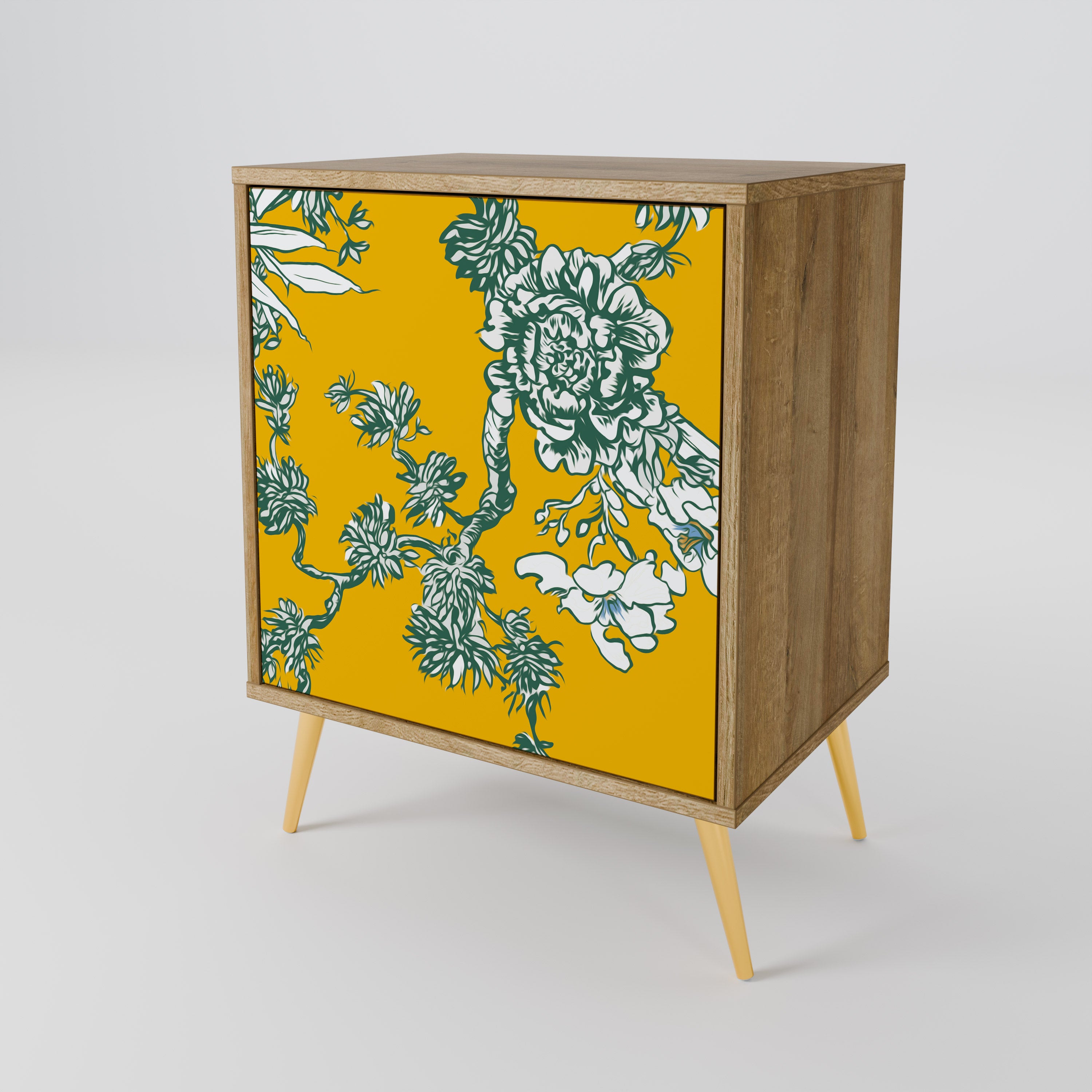 YELLOW CHINOISERIE Sideboard mit 1 Tür in Eiche-Optik