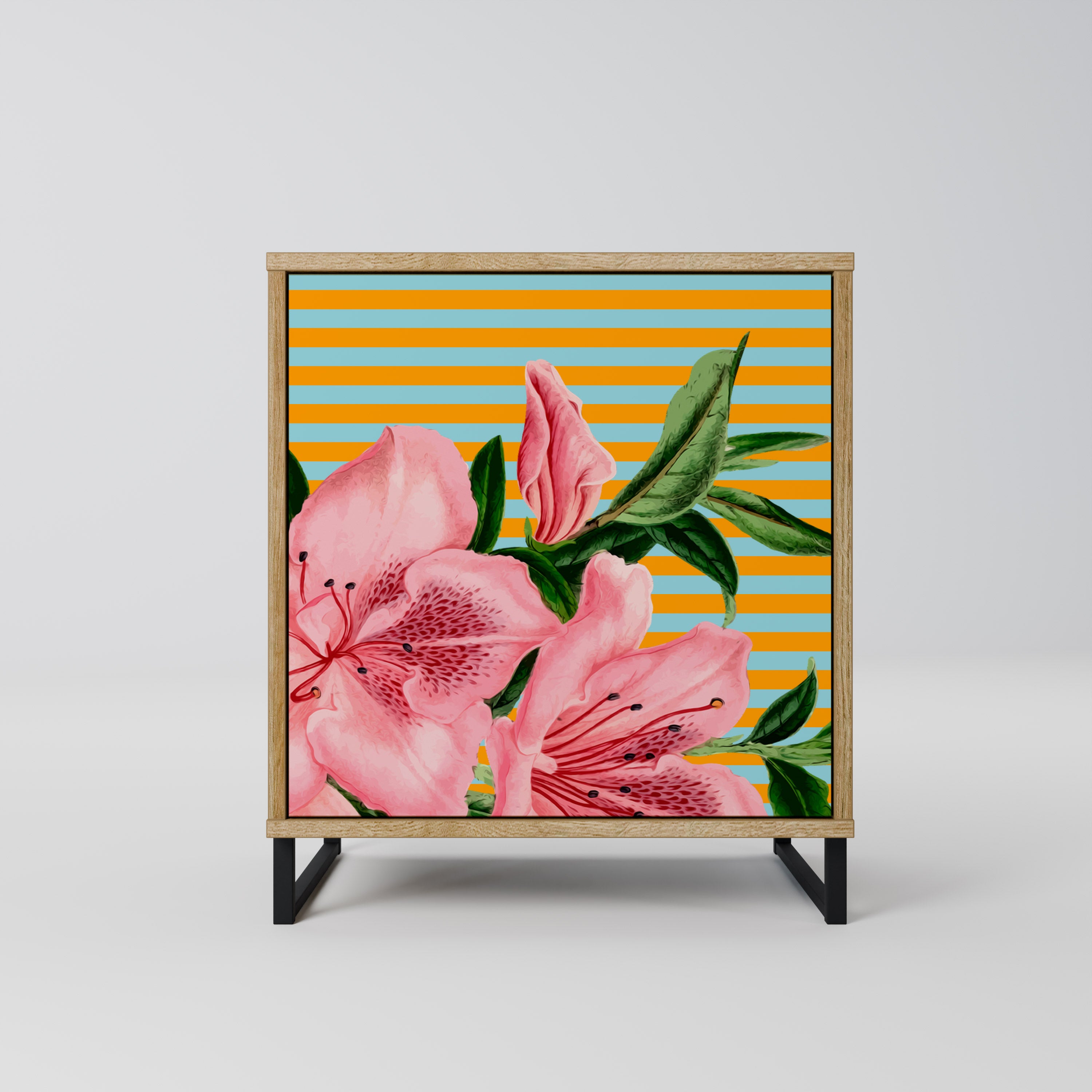 FRAGILE BEAUTY Sideboard mit 1 Tür in Eiche-Optik