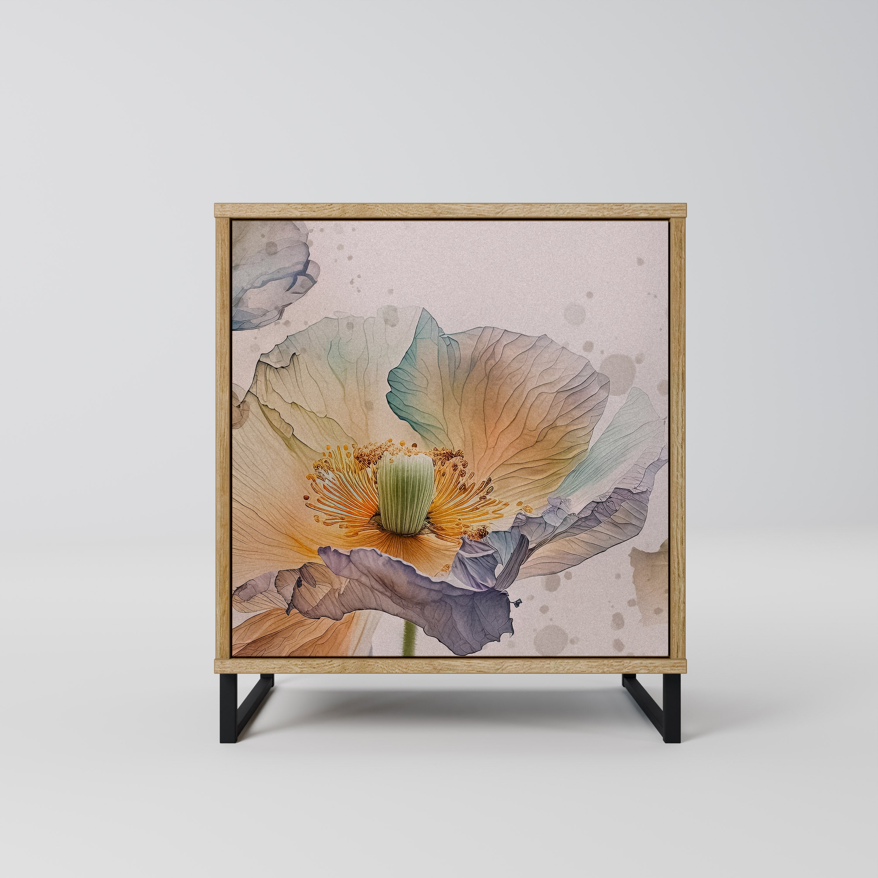 SOFTEN POPPY Sideboard mit 1 Tür in Eiche-Optik