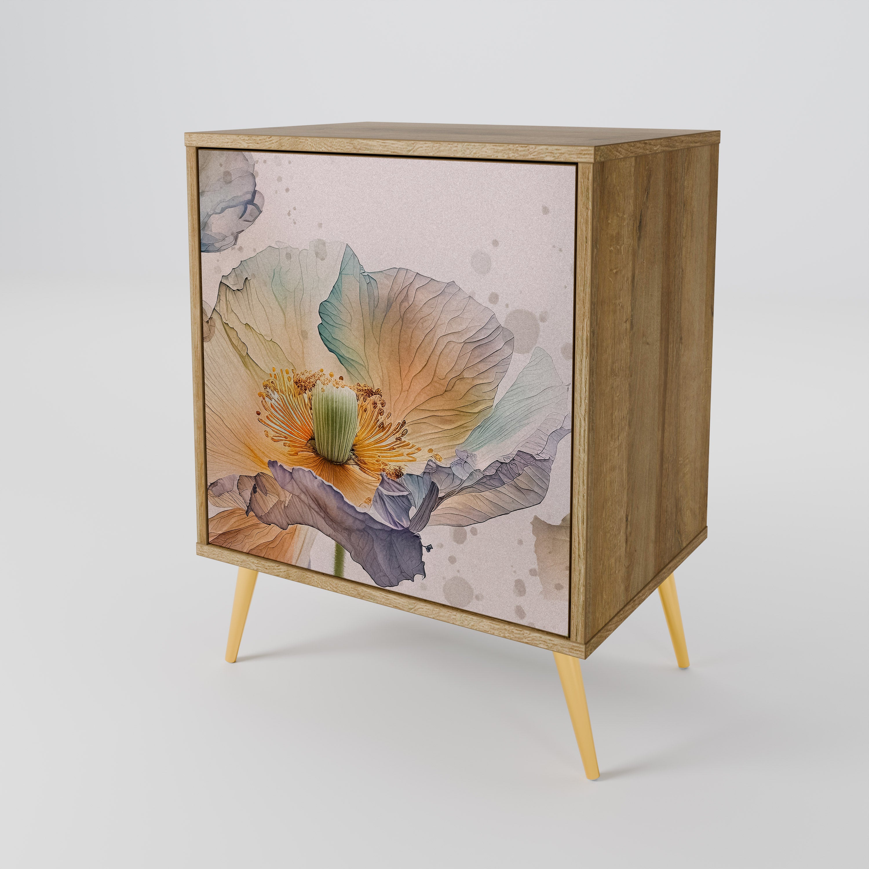 SOFTEN POPPY Sideboard mit 1 Tür in Eiche-Optik