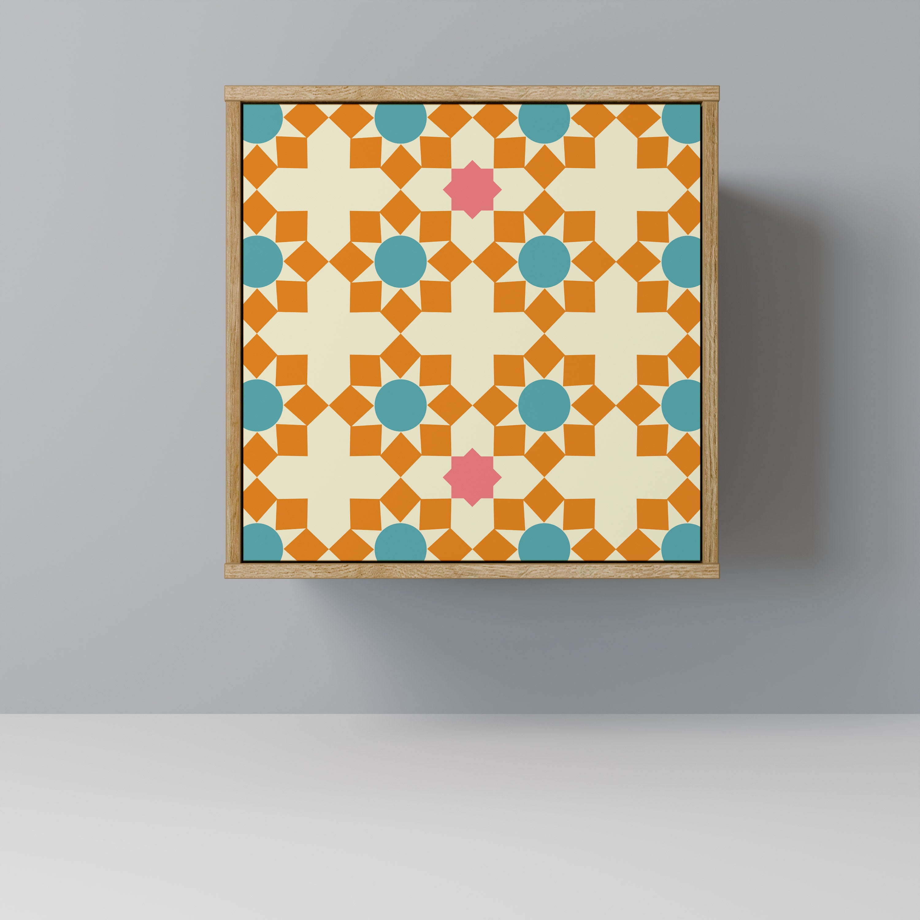 FLORAL DECOR Sideboard mit 1 Tür in Eiche-Optik